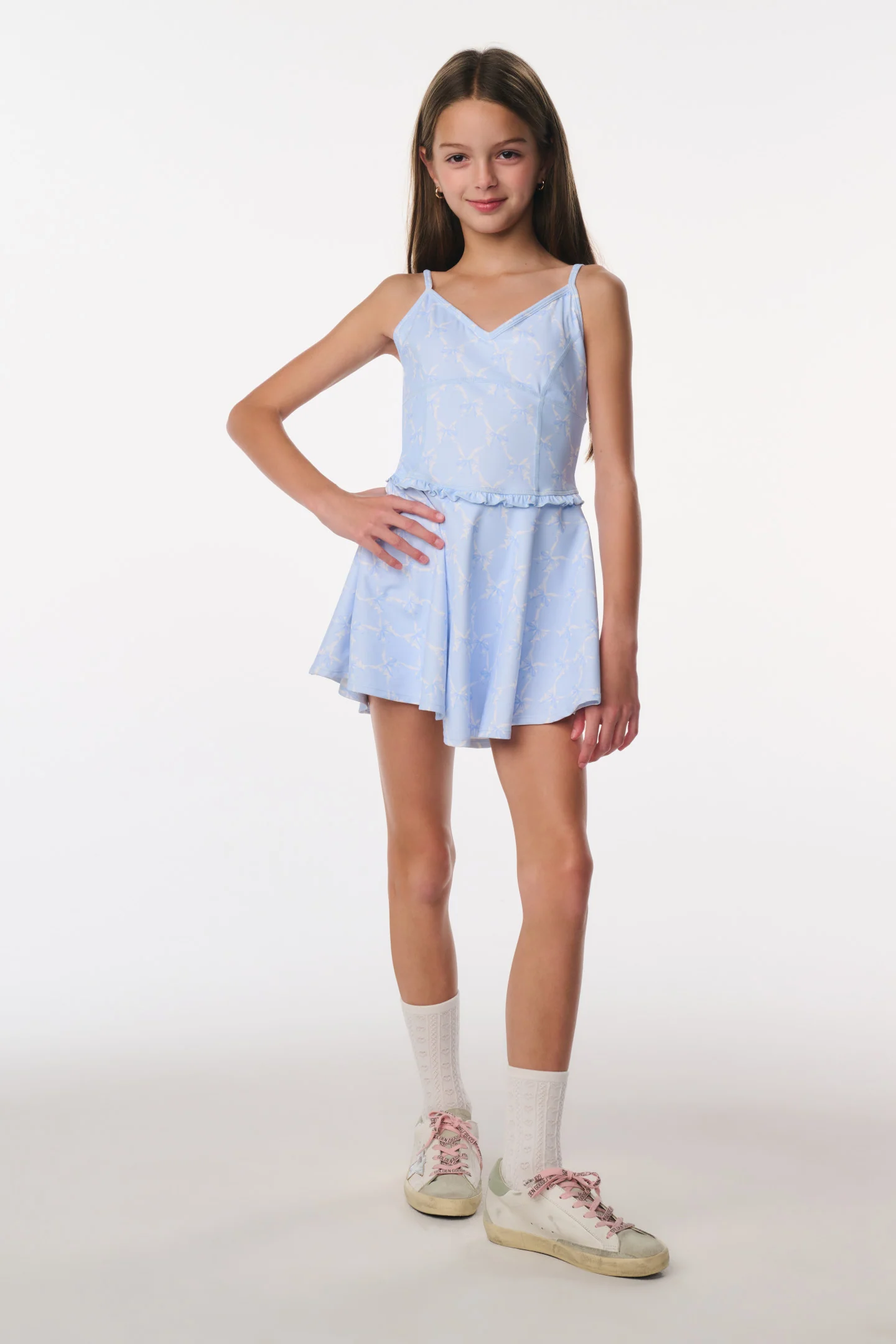 Tween Sariah Bow Print Active Dress - Image 2