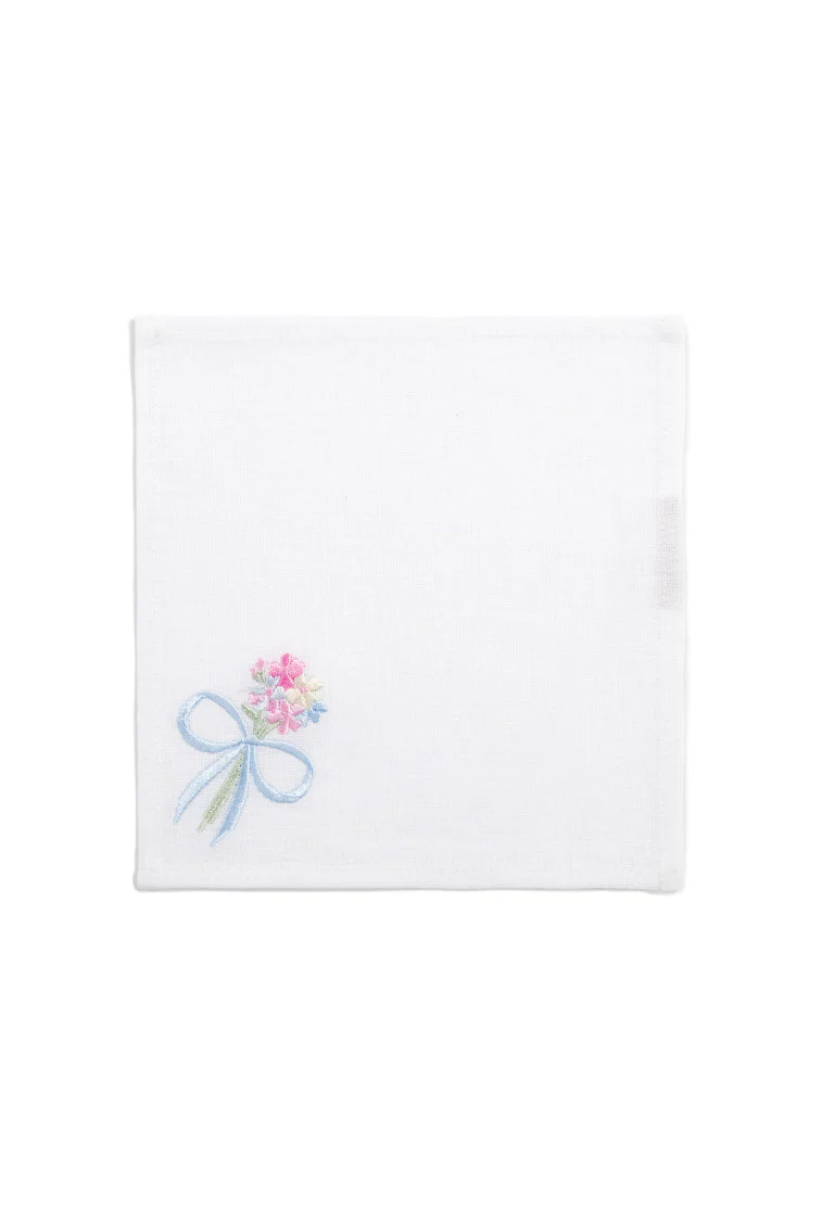 Bow Cocktail Napkins Set Of 4- SUMMER BLUES - Image 2