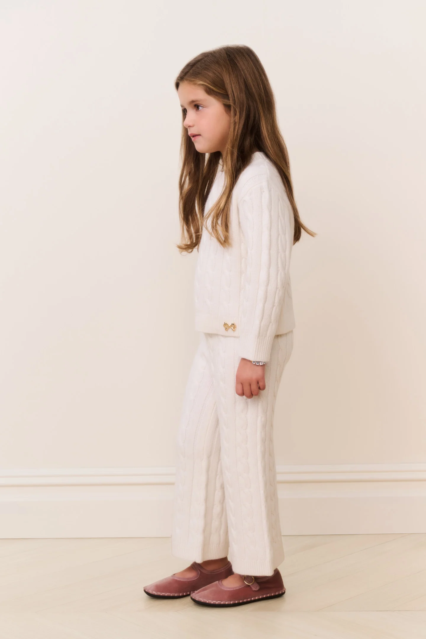 Little Girls Sallie Cable Knit Pullover - Image 3
