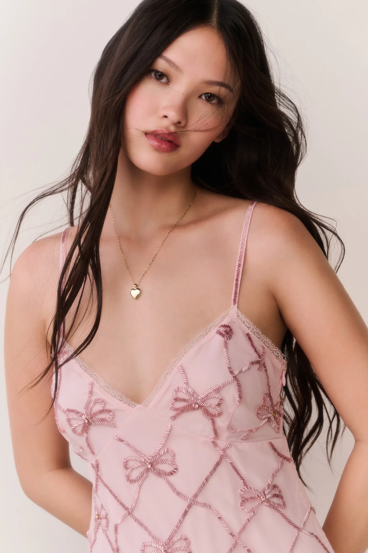 Shella Beaded Bow Mini Dress - Image 3
