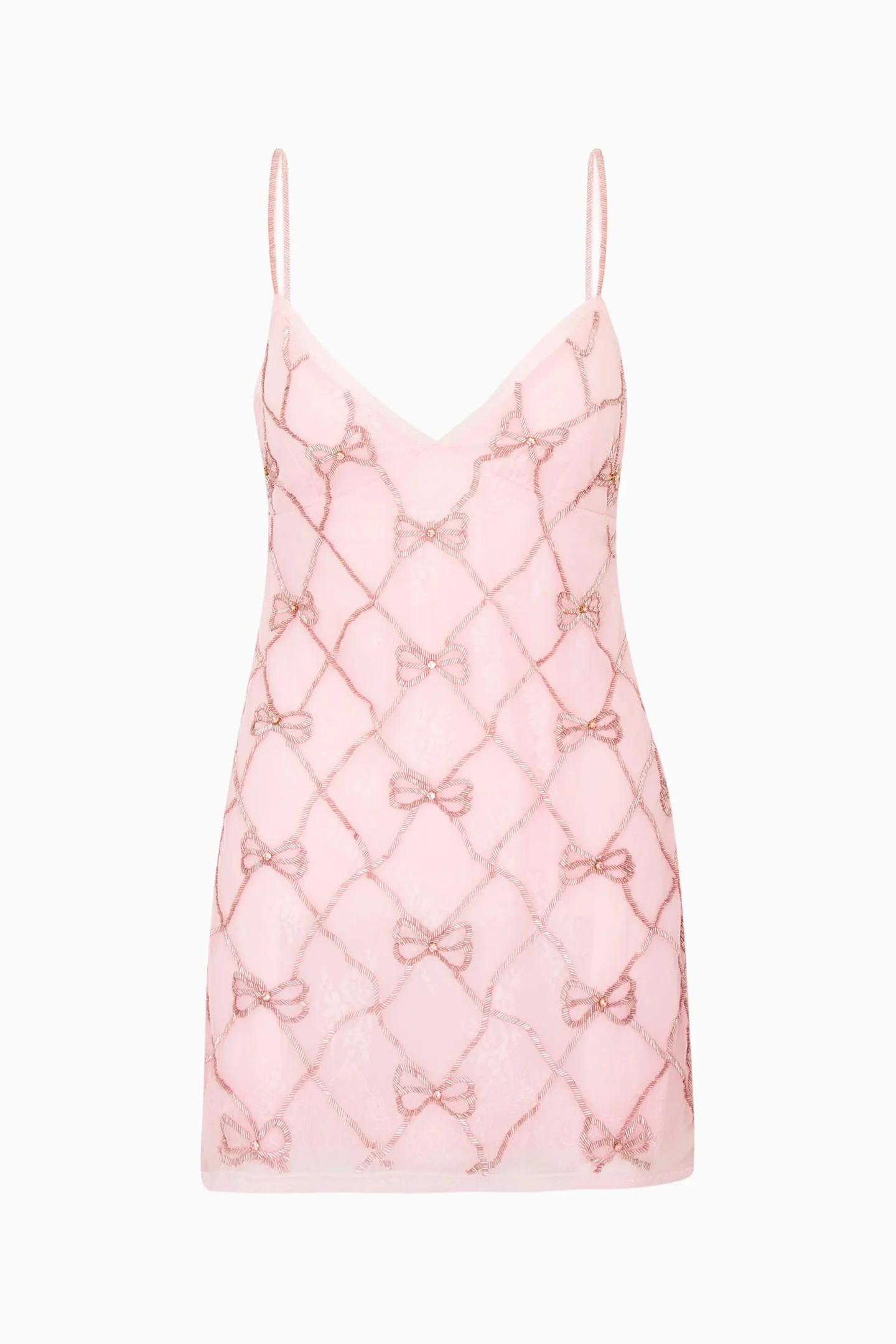 Shella Beaded Bow Mini Dress - Image 6