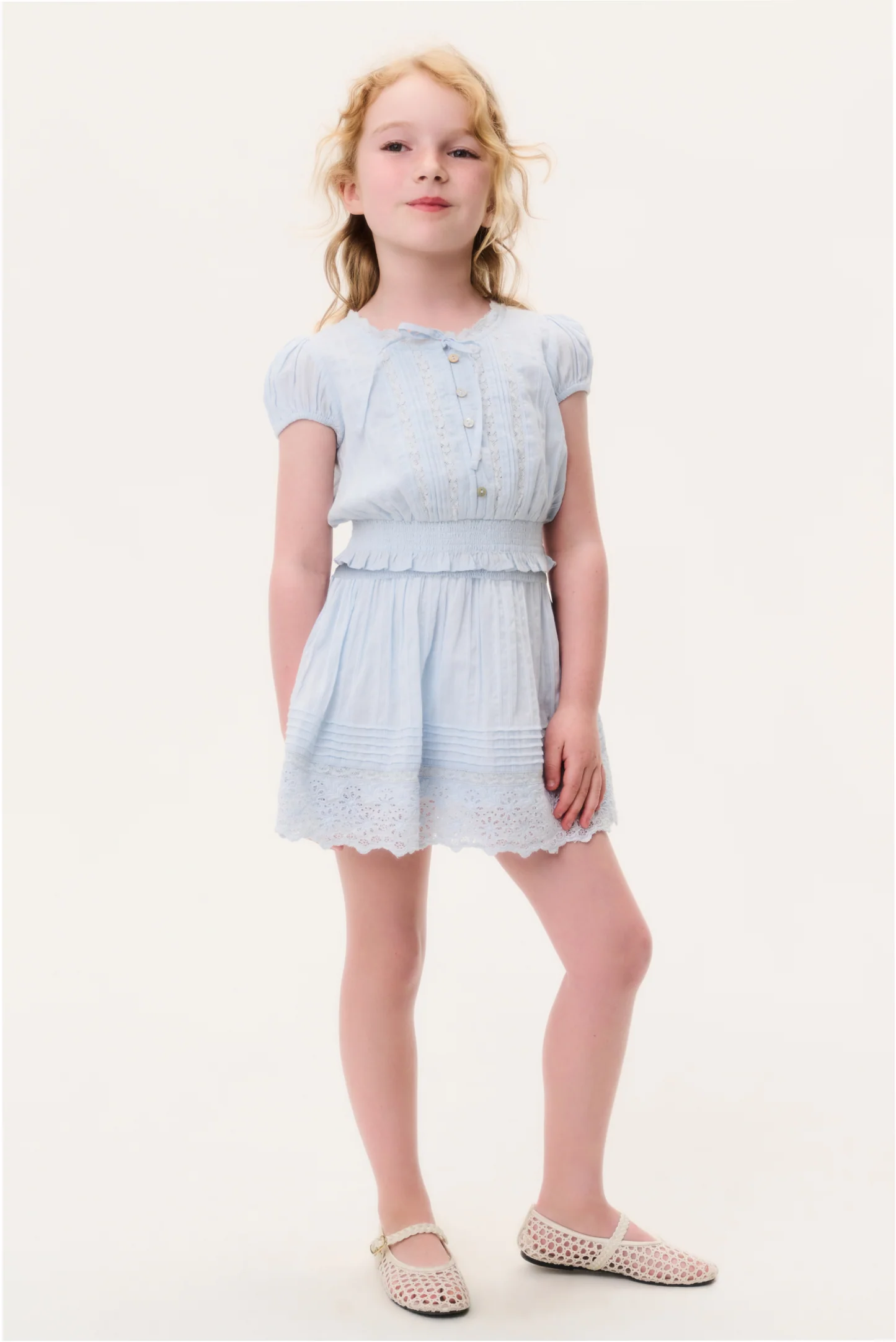 Little Girls Shoreline Cotton Top