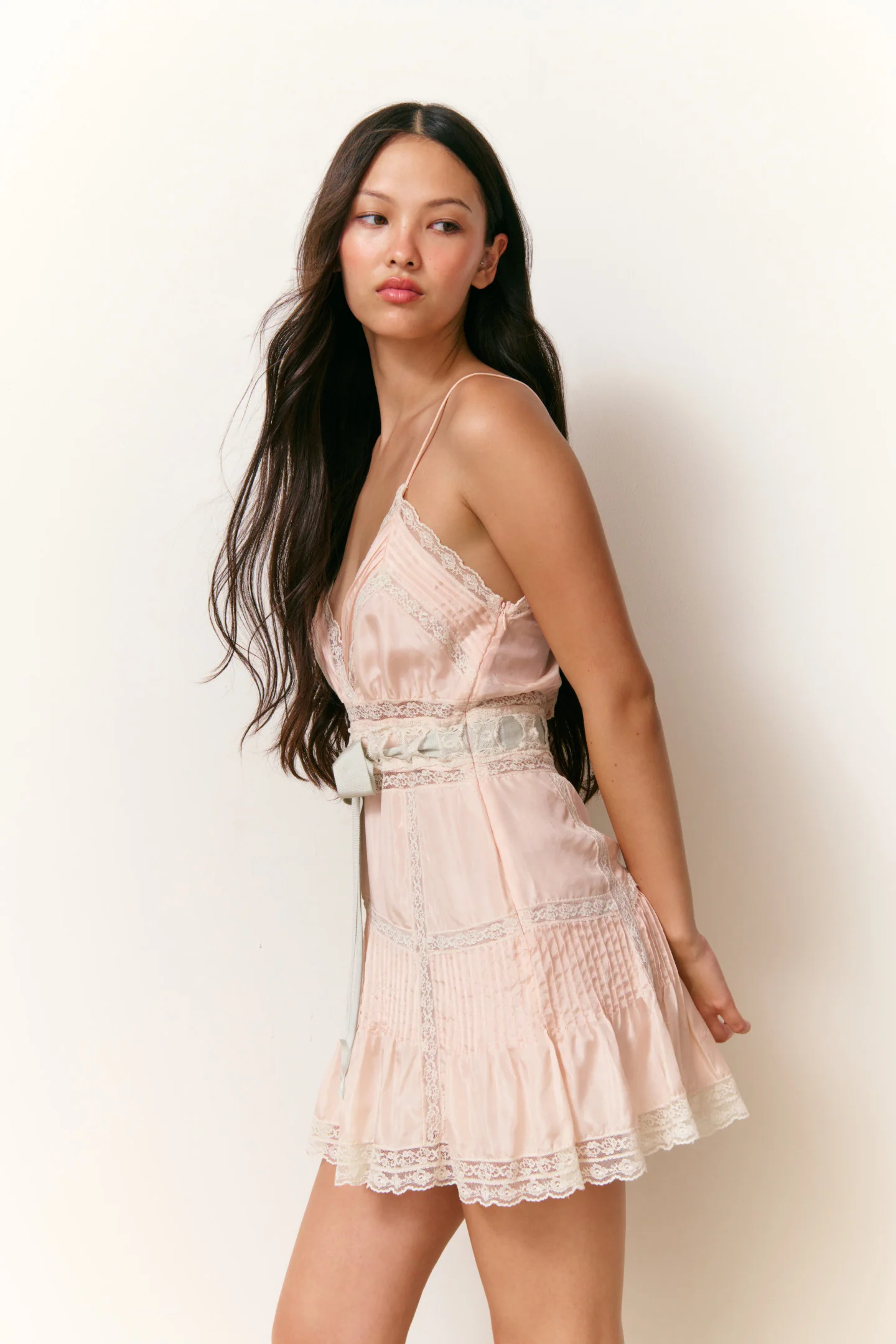 Sibelle Silk Ribbon Mini Dress - FRENCH ROSE - Image 4