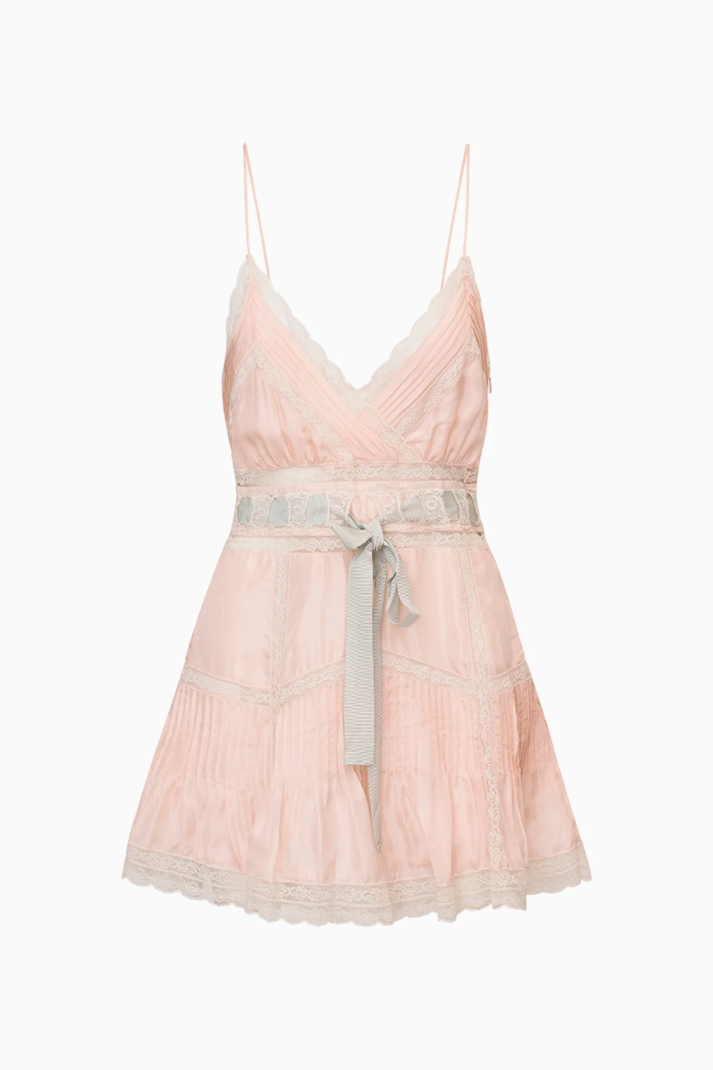 Sibelle Silk Ribbon Mini Dress - FRENCH ROSE - Image 6
