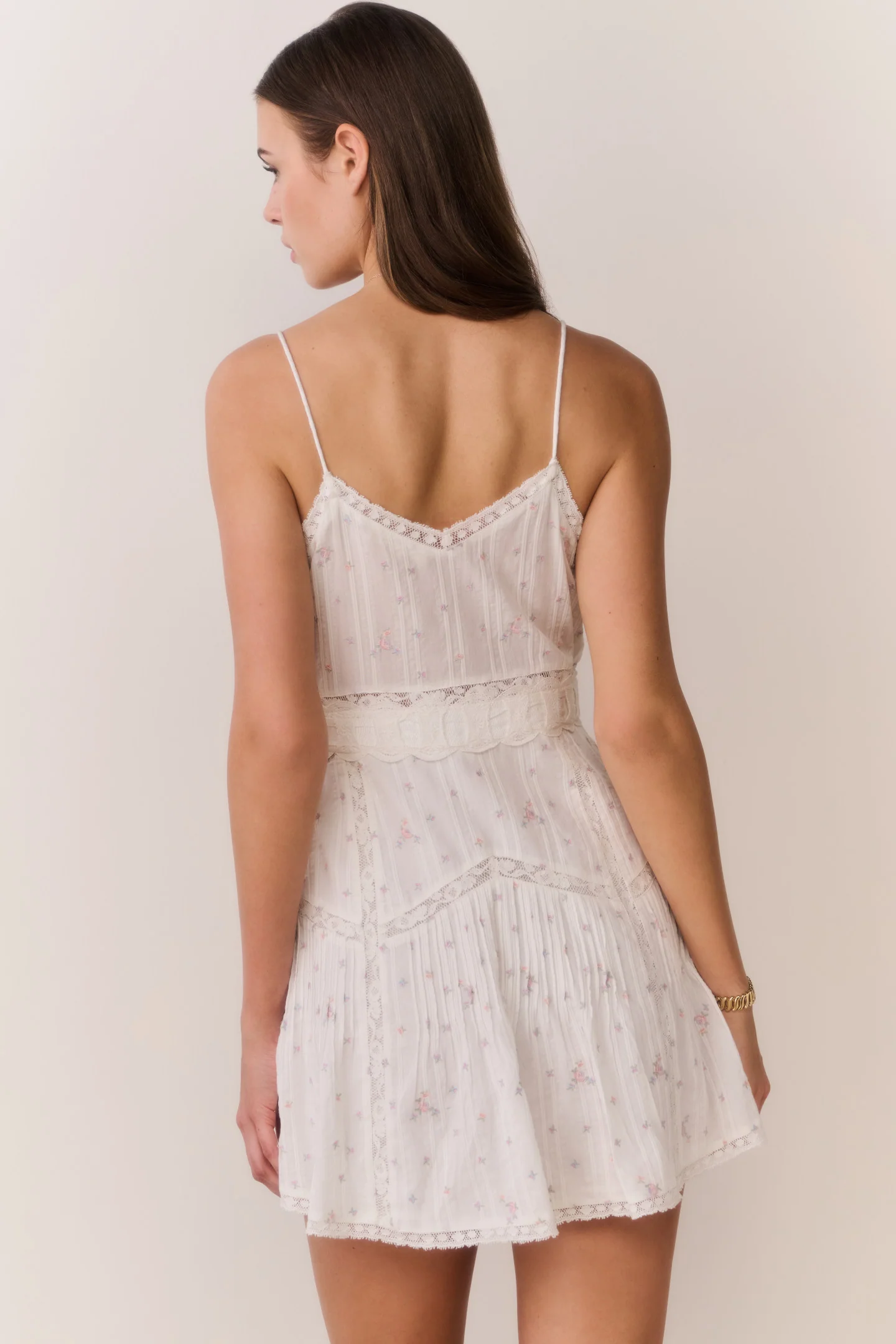 Sibelle Floral Embroidered Cotton Mini Dress - Image 6