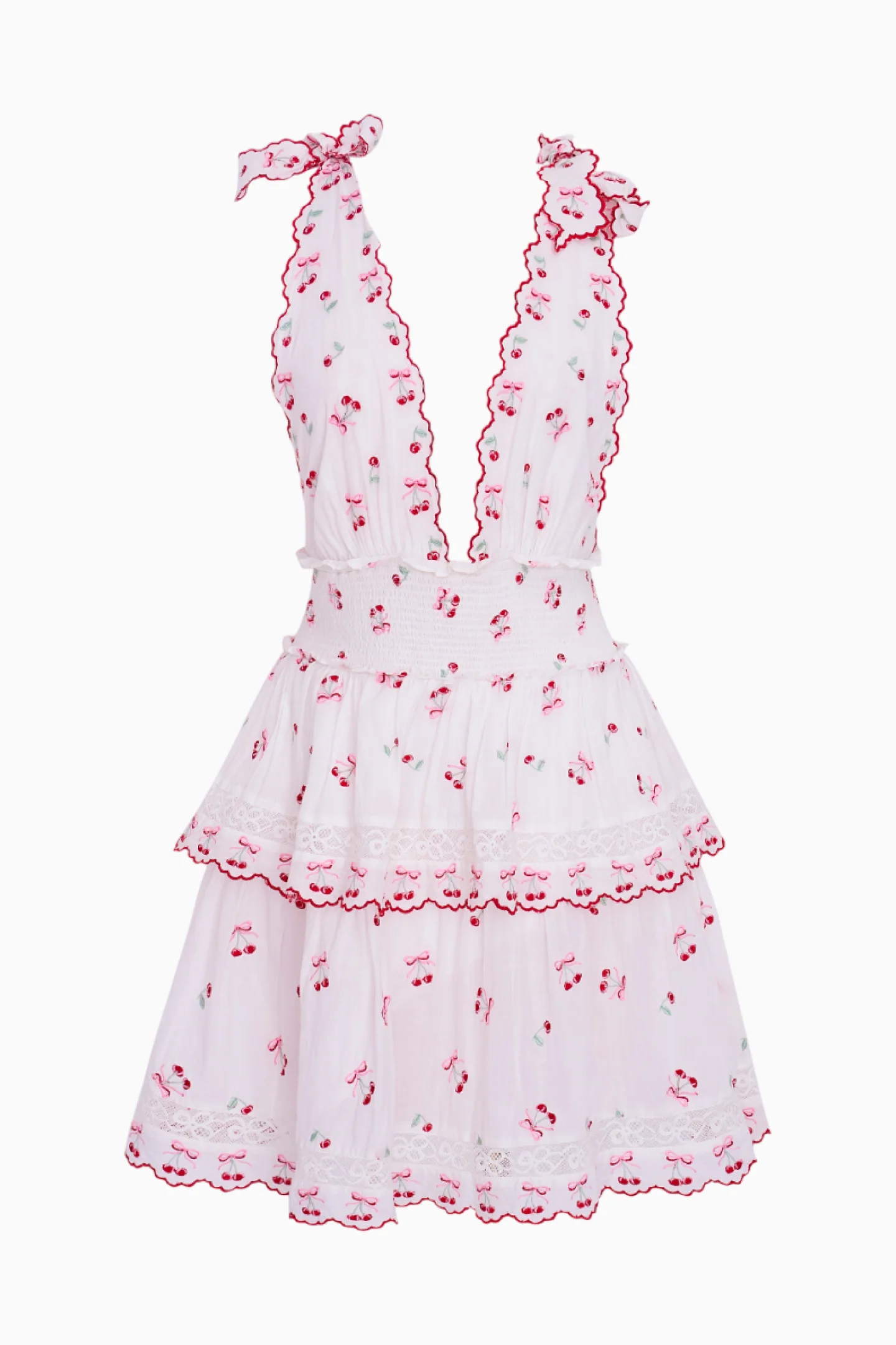 Soira Cotton Cherry Mini Dress - Image 7