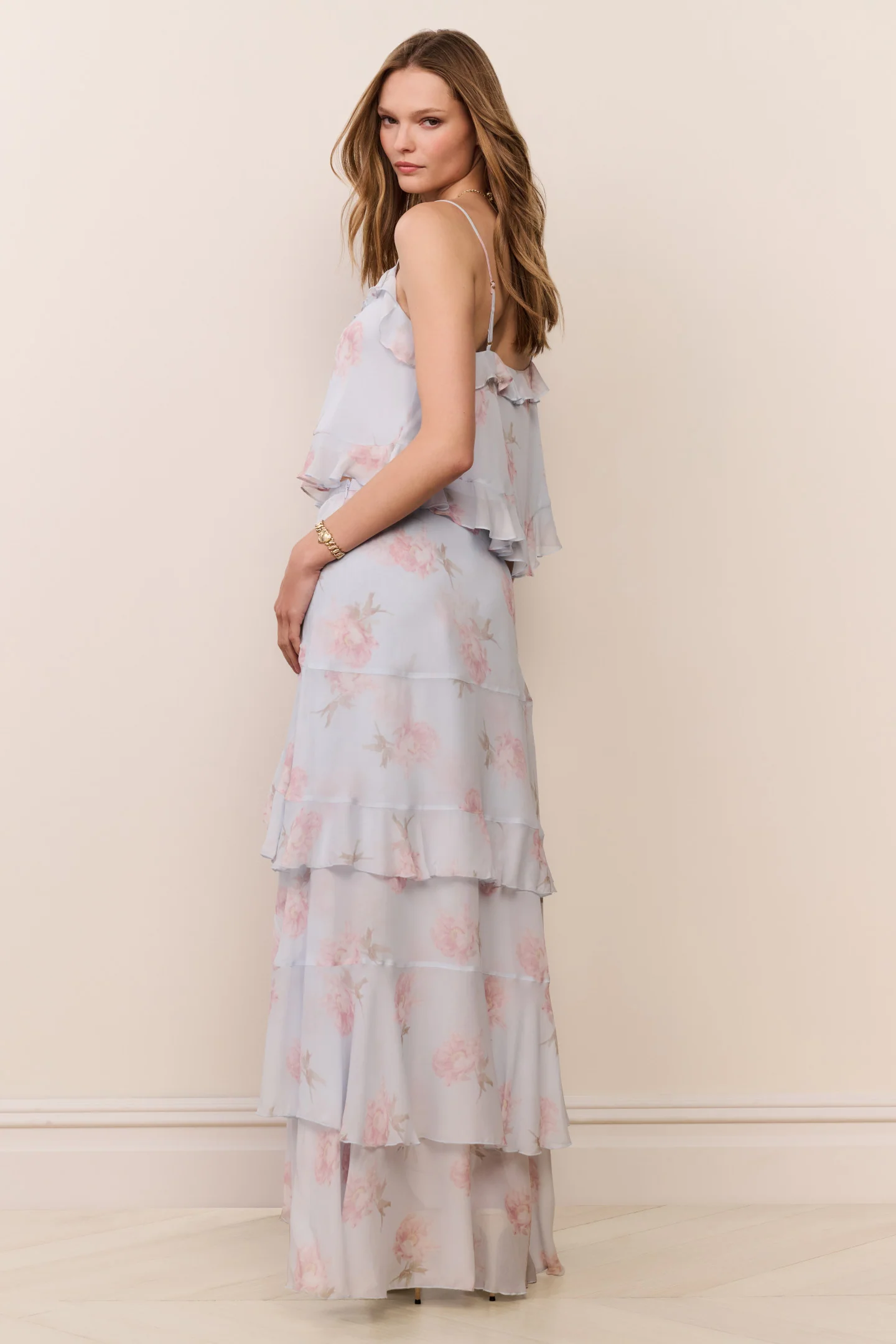 Soleia Floral Chiffon Maxi Skirt - Image 5