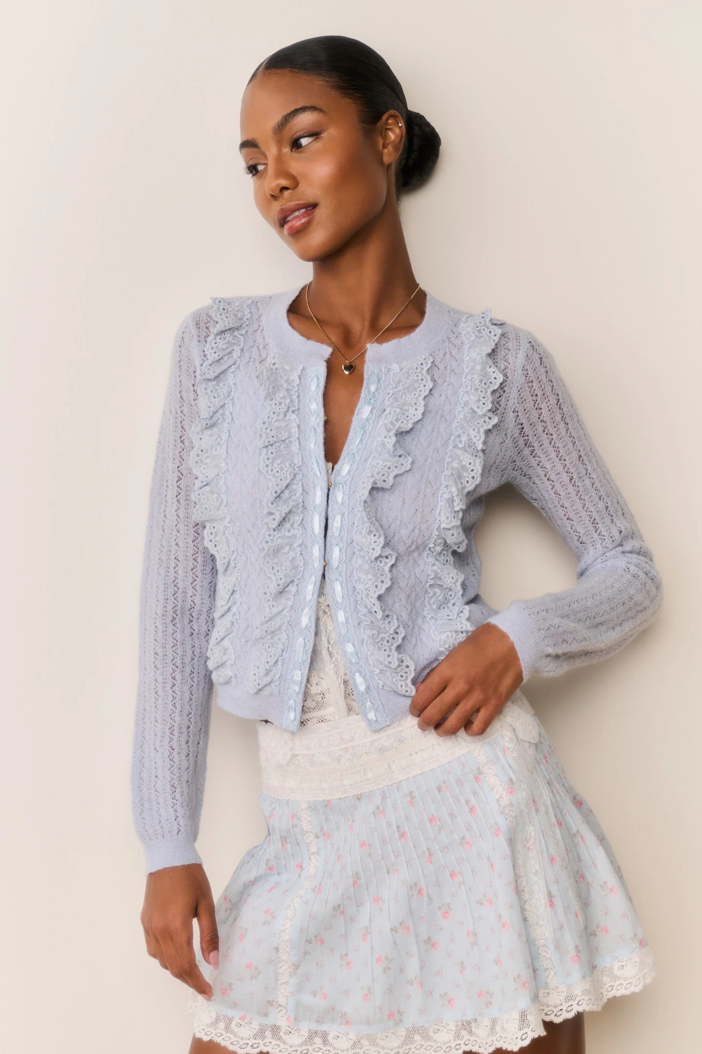 Solena Floral Cotton Mini Skirt - Image 2