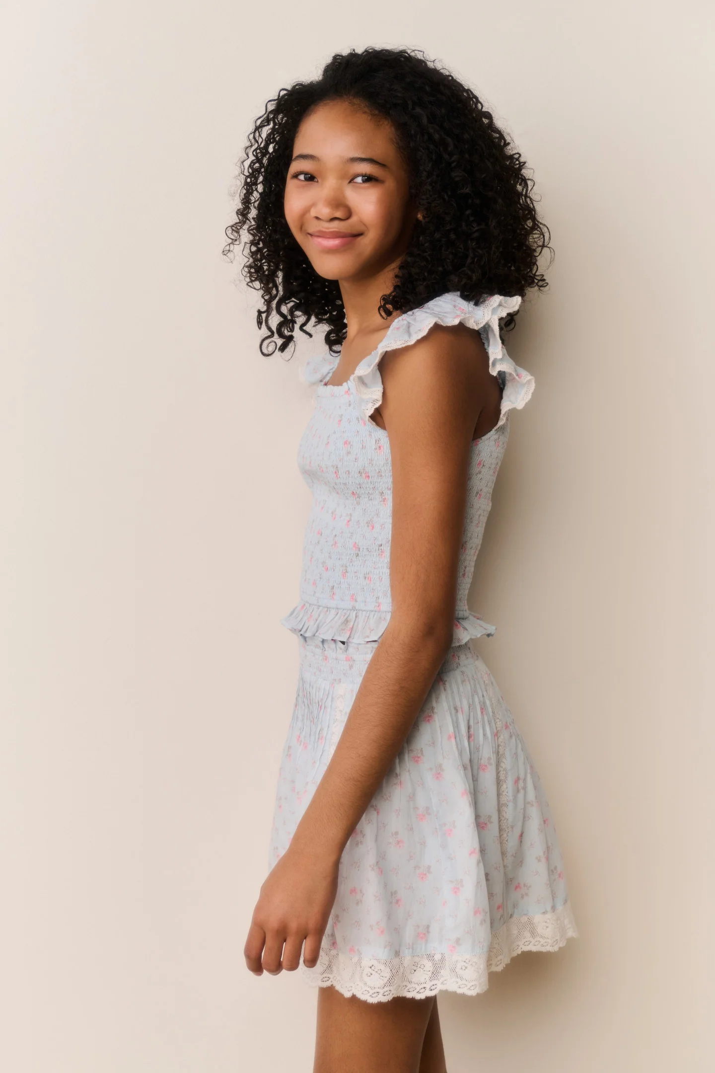 Tween Solena Floral Cotton Skirt - Image 3