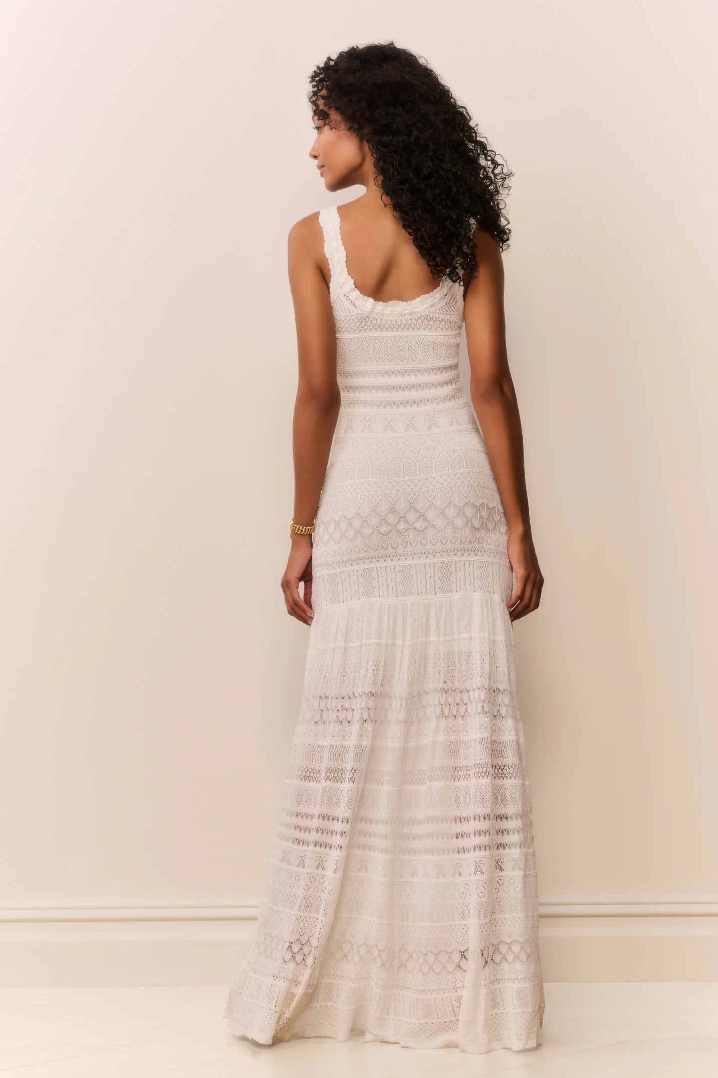 Solenne Fine Pointelle Maxi Dress - Image 6