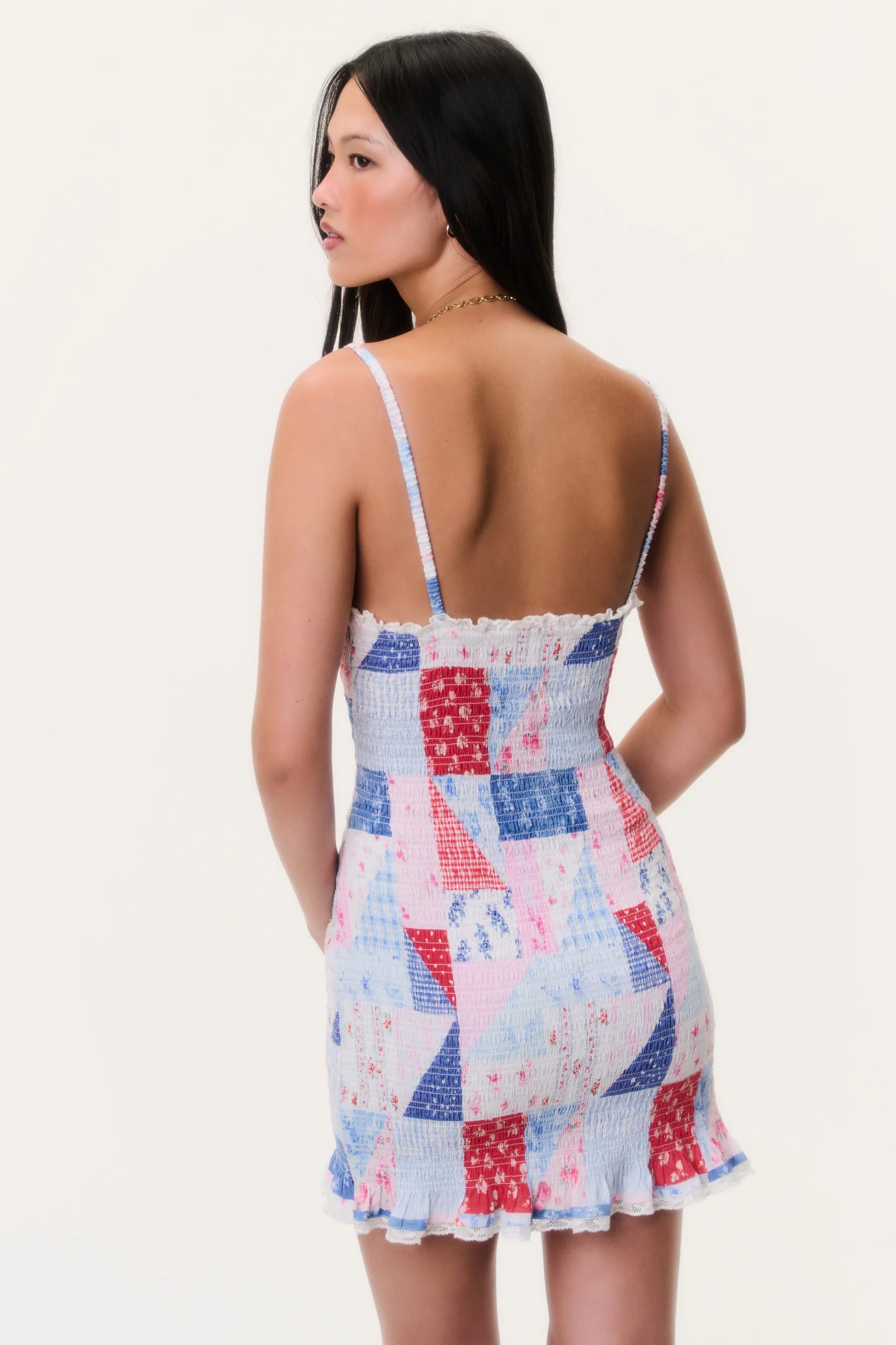 Solier Patchwork Print Mini Dress - Image 4