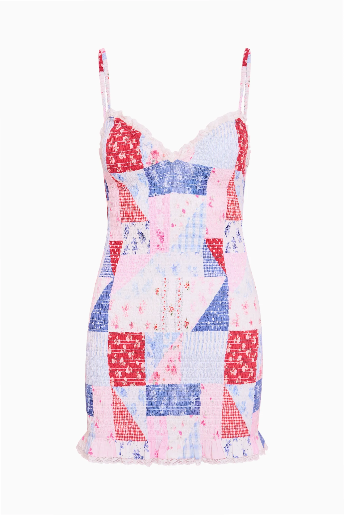Solier Patchwork Print Mini Dress - Image 6