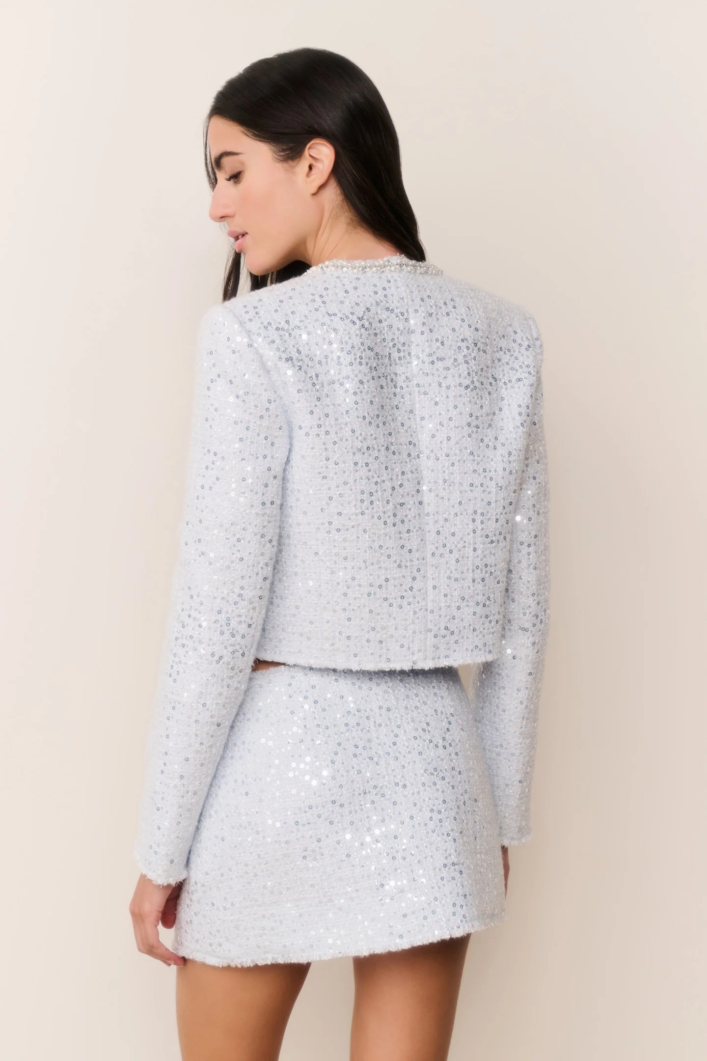 Sonda Sequin Tweed Mini Skirt - Image 5