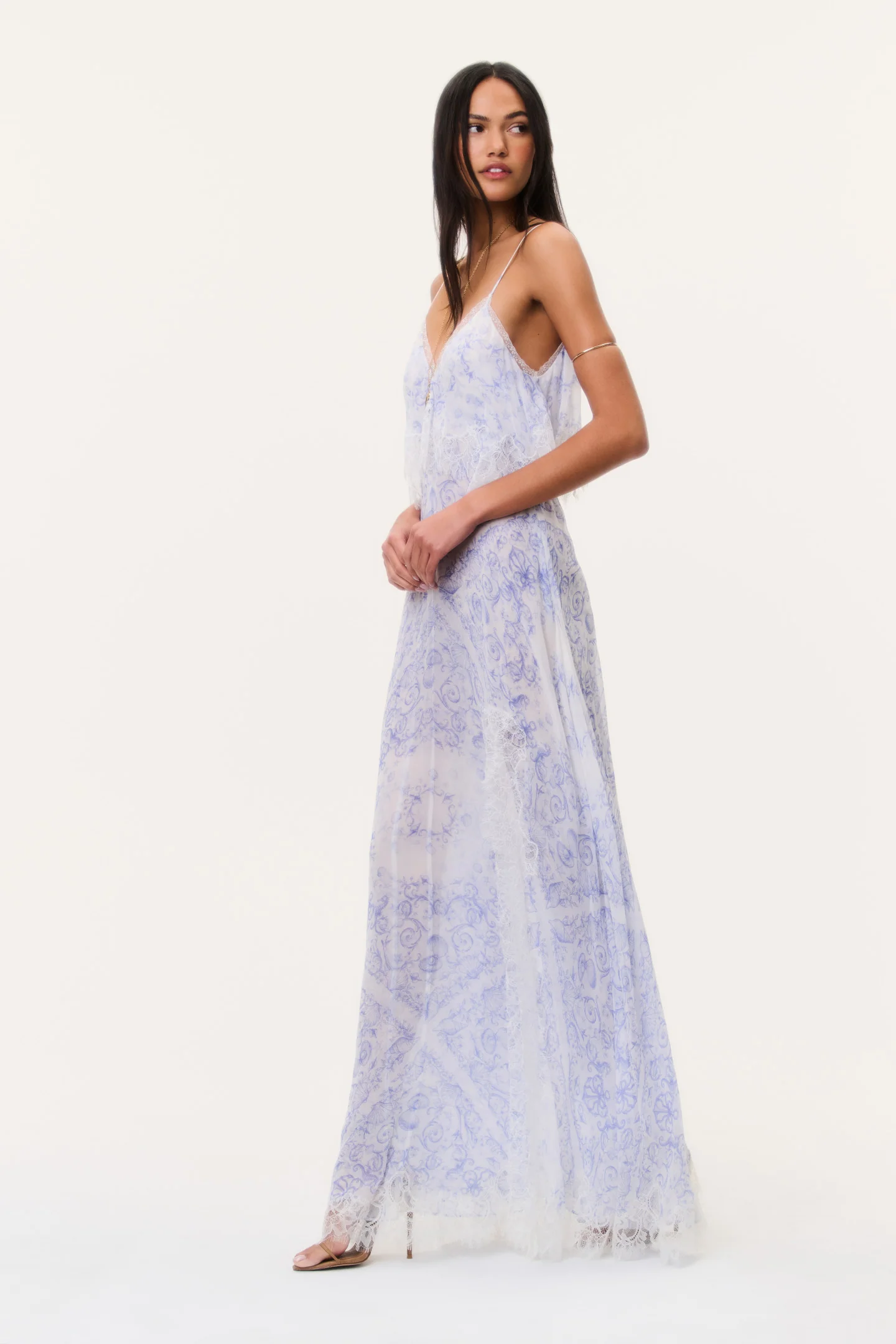 Stelline Sheer Silk Maxi Dress - Image 4