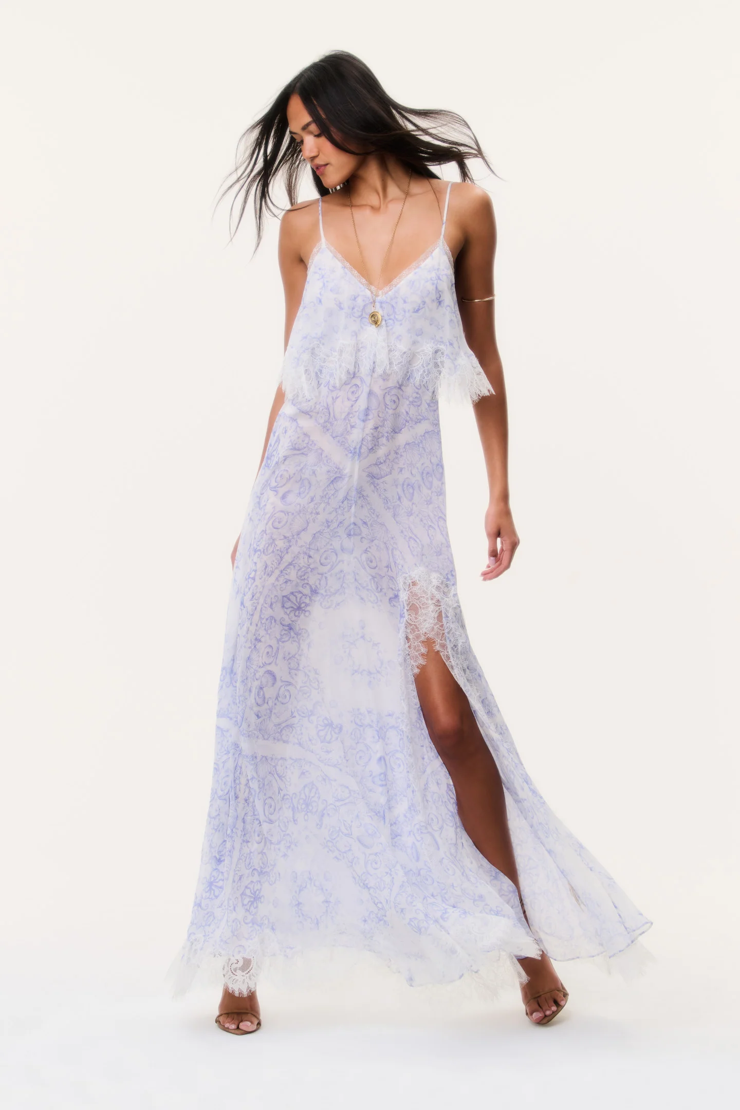 Stelline Sheer Silk Maxi Dress - Image 5