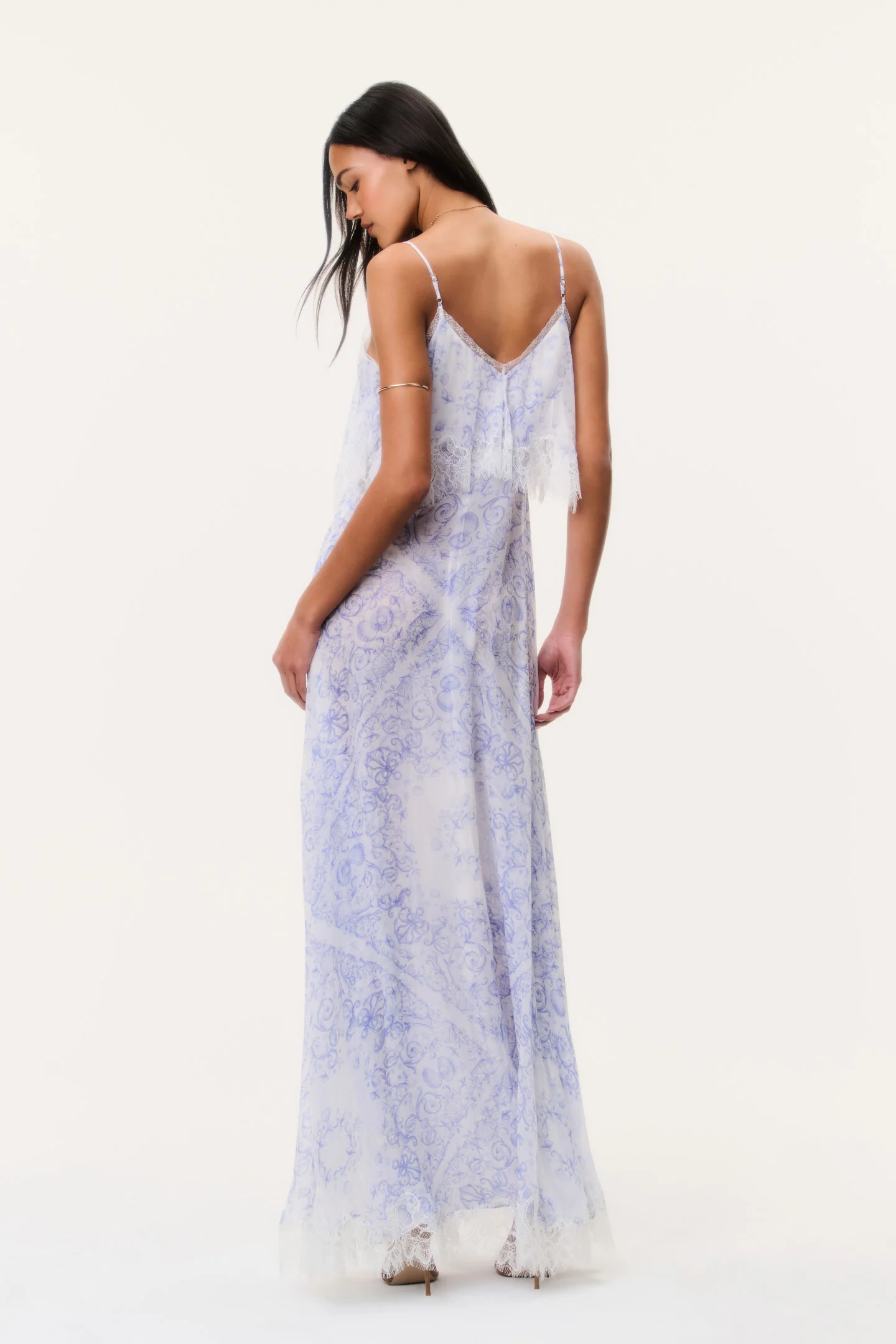 Stelline Sheer Silk Maxi Dress - Image 6