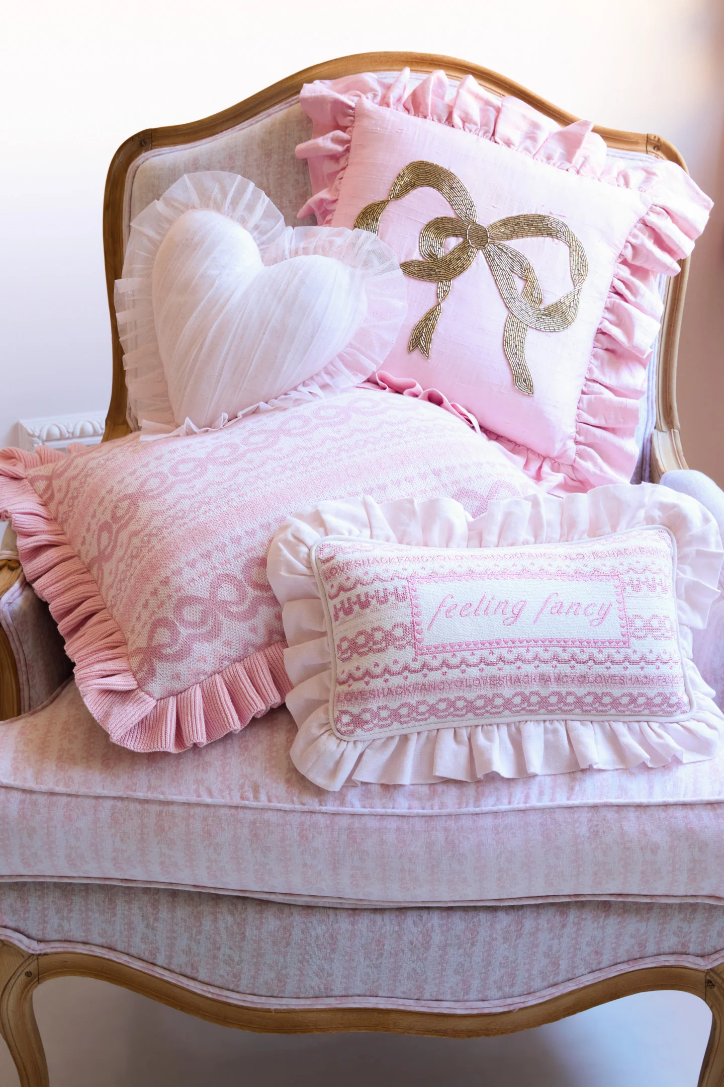 Beaded Silk Ruffle Pillow - Image 2