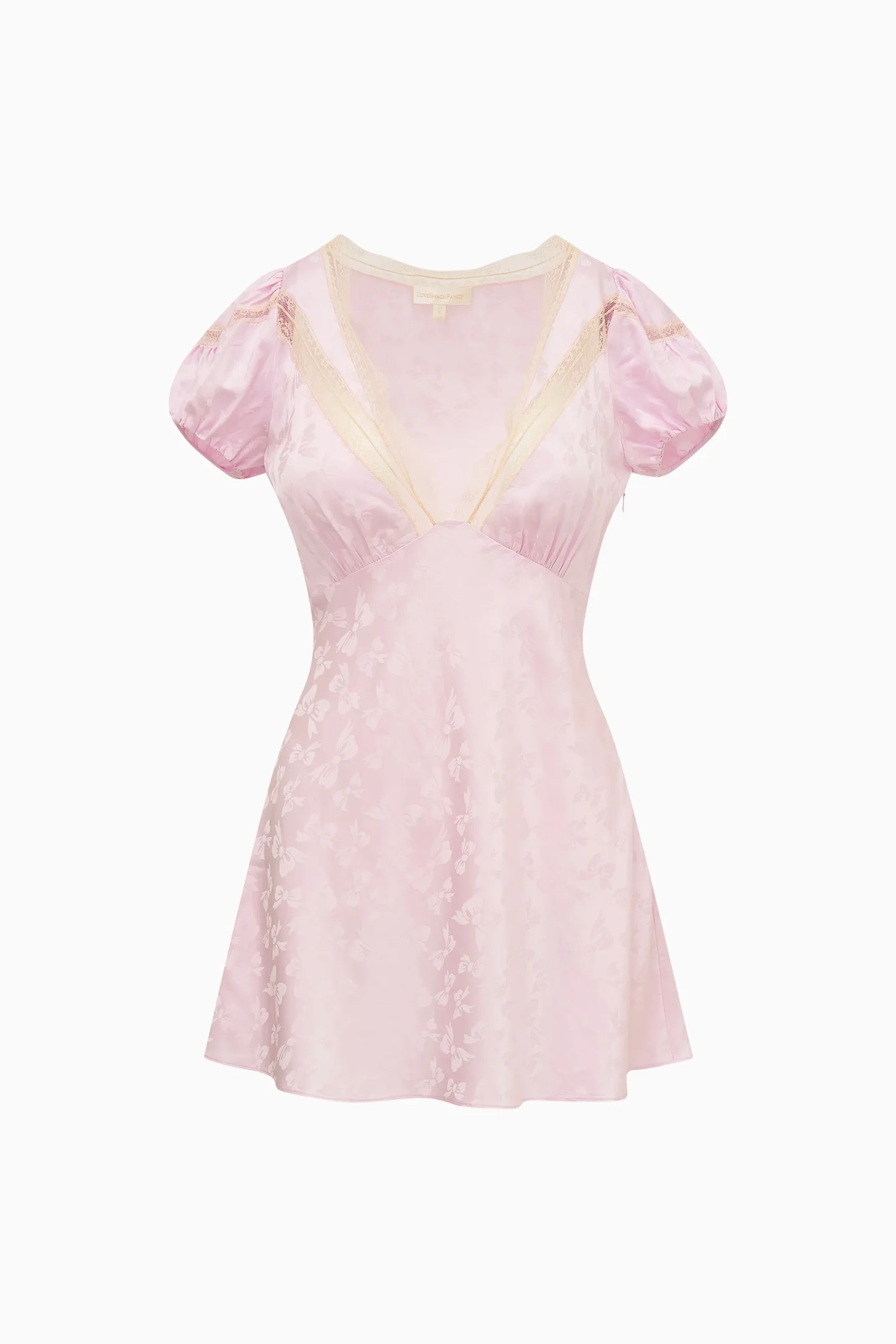 Sylara Silk-Blend Bow Jacquard Mini Dress - Image 5