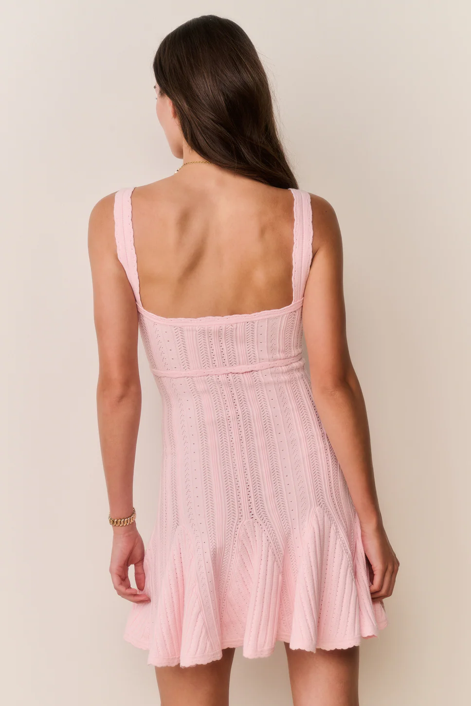 Tabatha Stretch Pointelle Mini Dress - Image 11