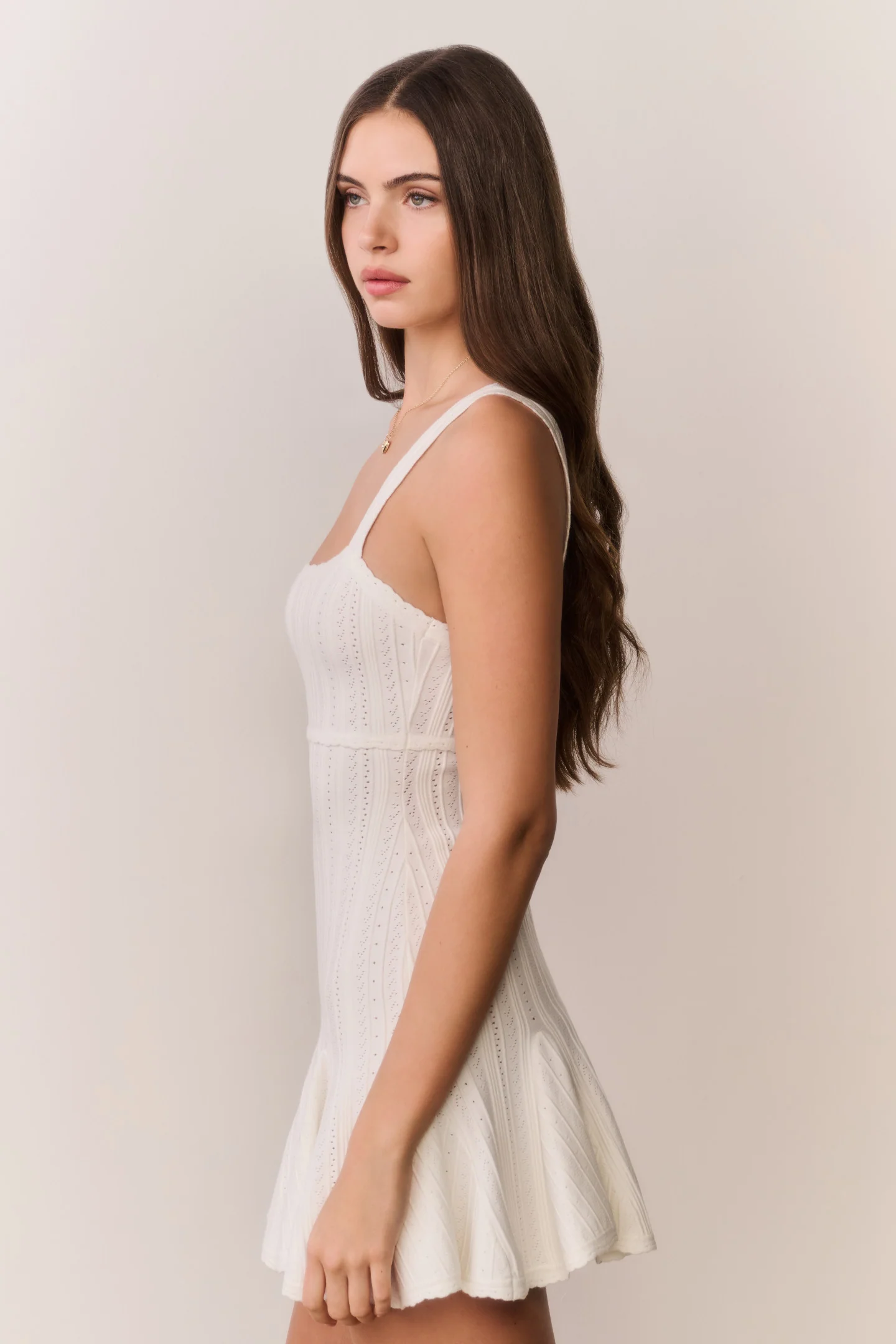 Tabatha Stretch Pointelle Mini Dress - Image 17