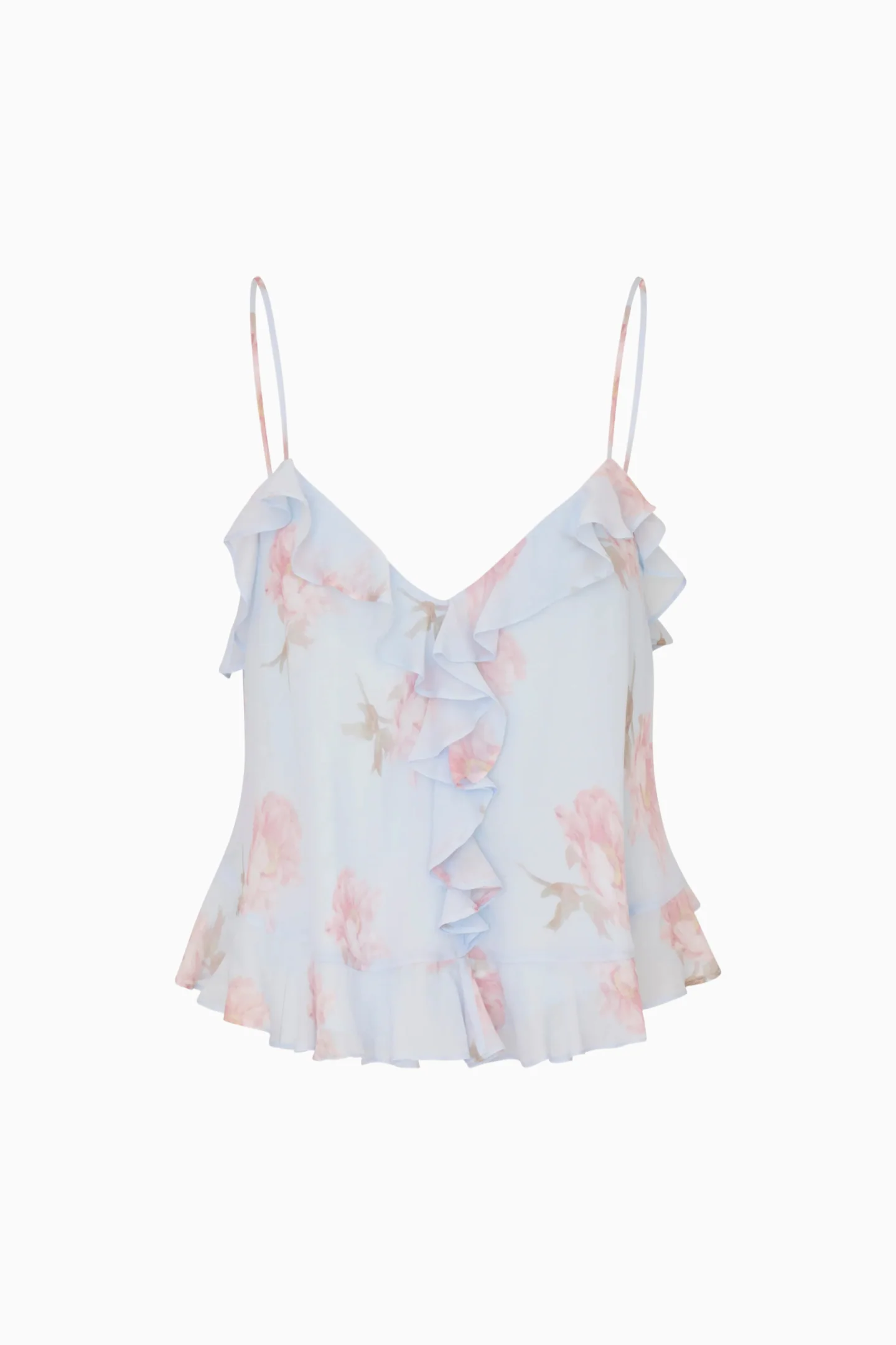 Tal Floral Chiffon Ruffle Top - Image 5