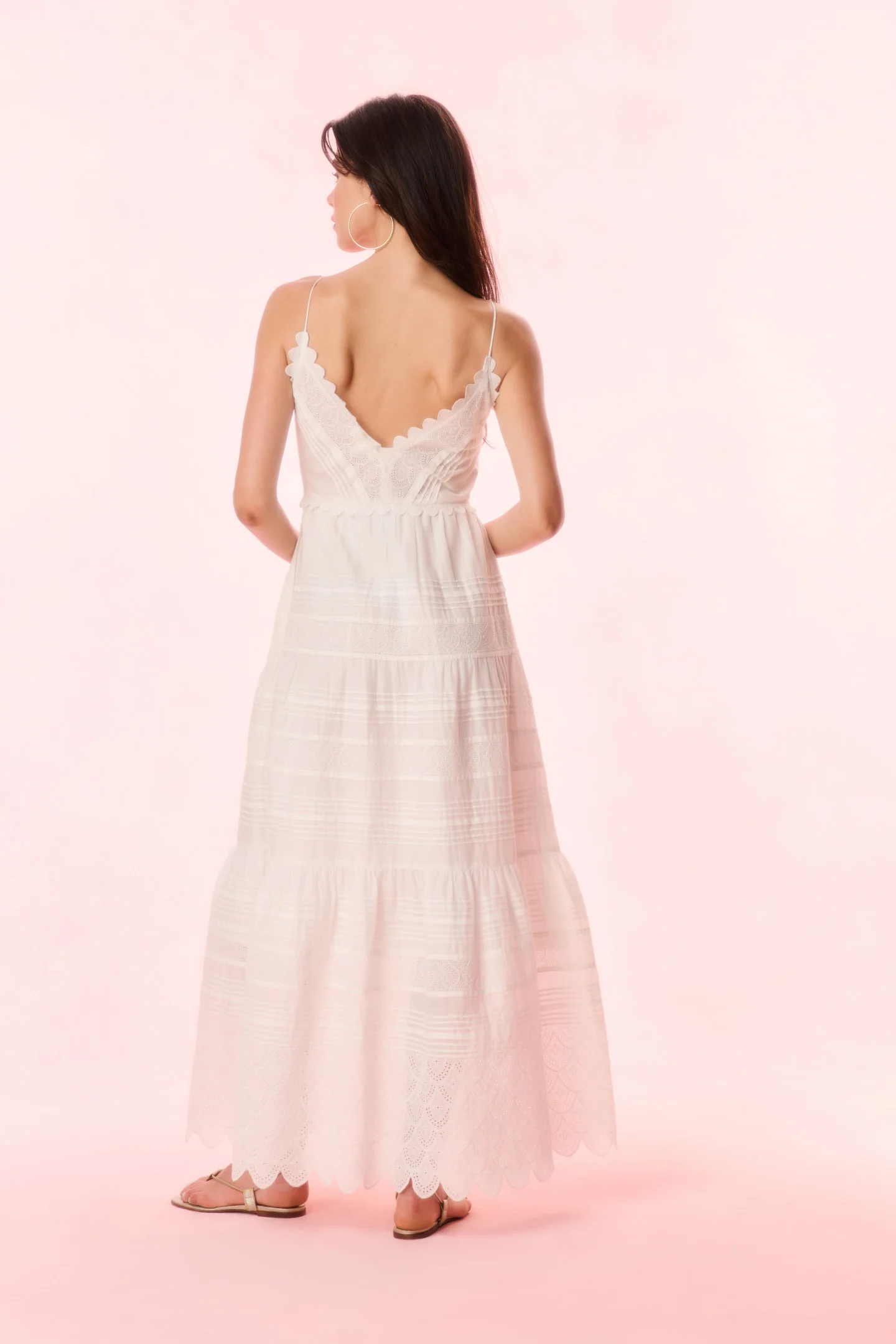 Terria Cotton Scalloped Maxi Dress - Image 4