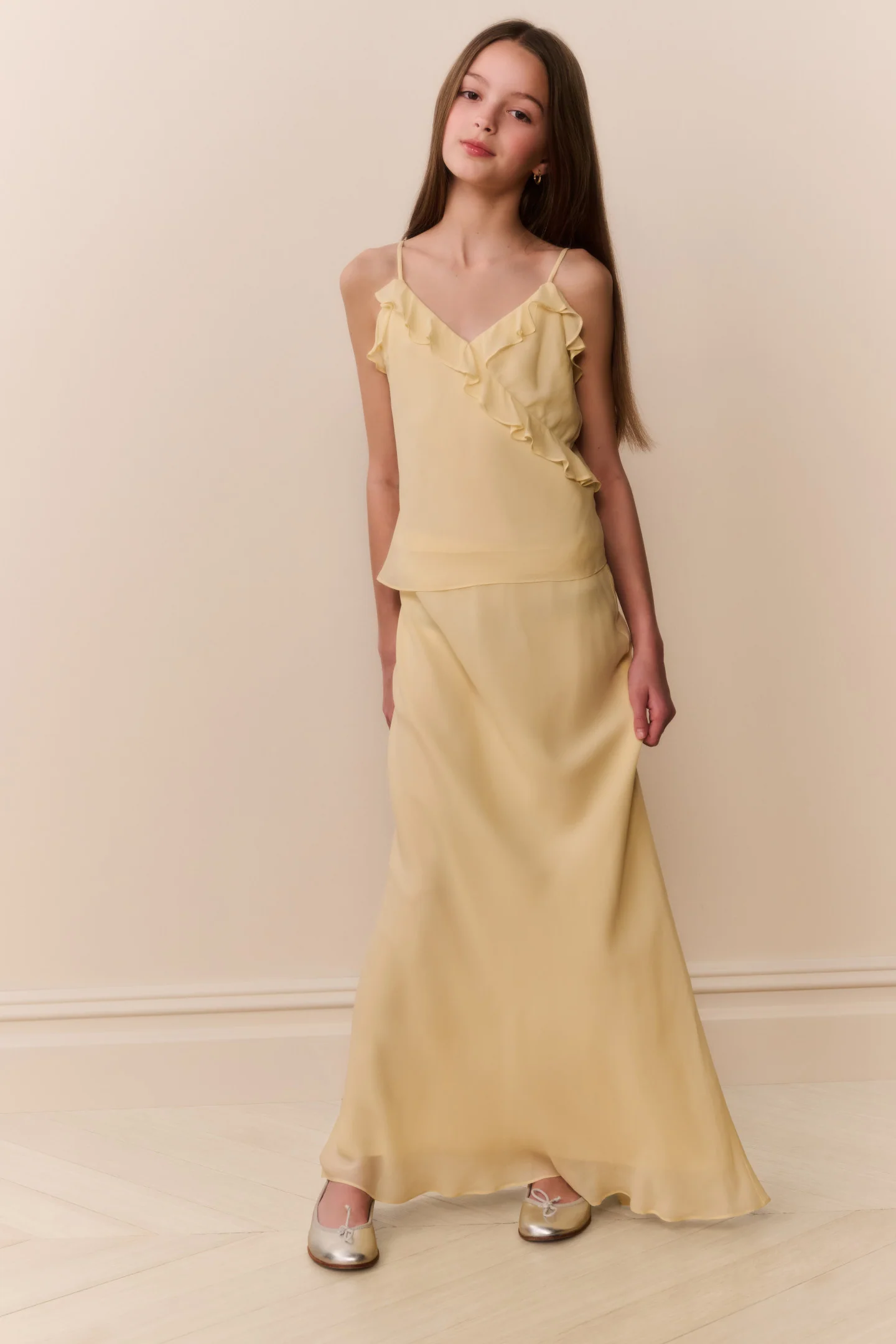 Tween Thyme Chiffon Maxi Skirt