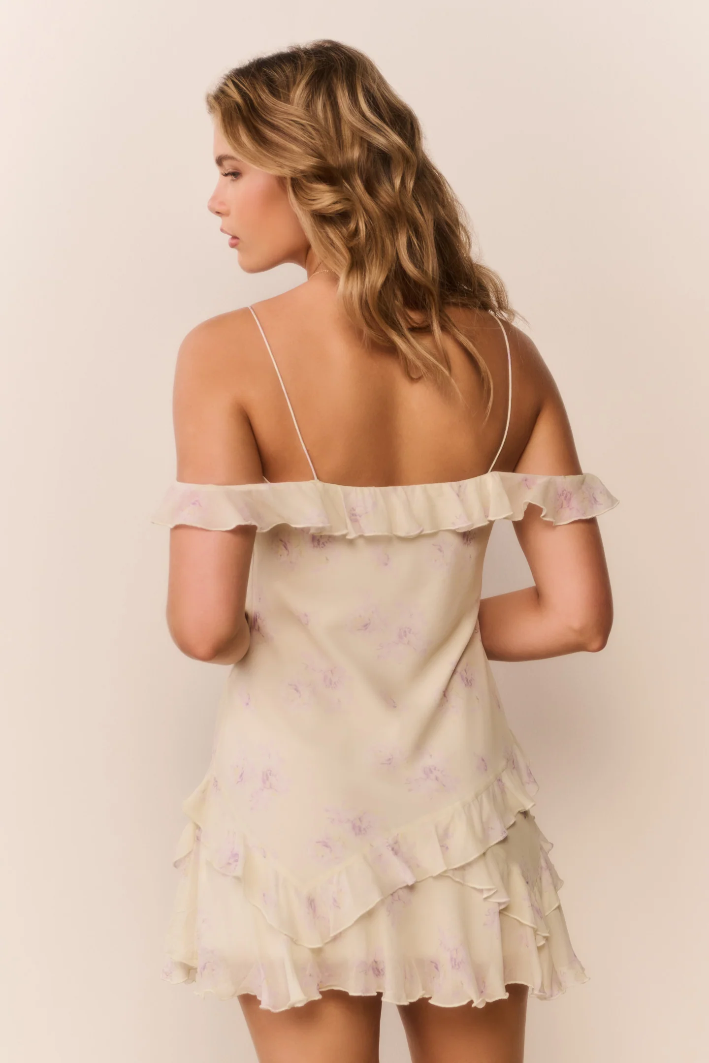 Timara Floral Chiffon Mini Dress - Image 6