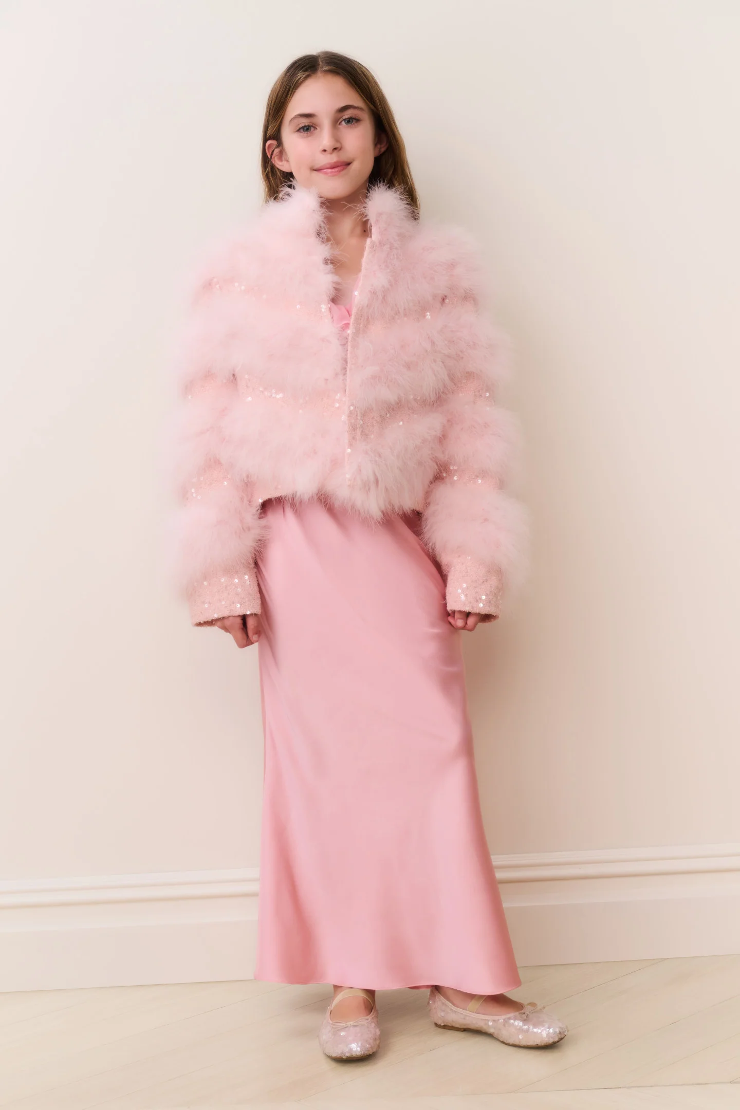 Tween Trislyn Feather Sequin Jacket - Image 2