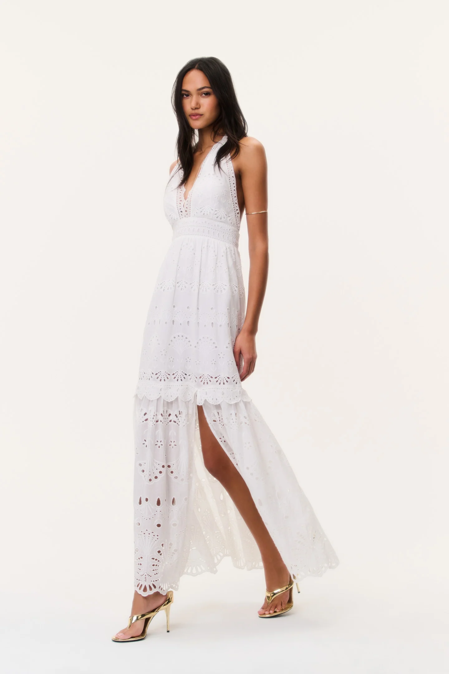 Trix Eyelet Halter Maxi Dress - Image 4