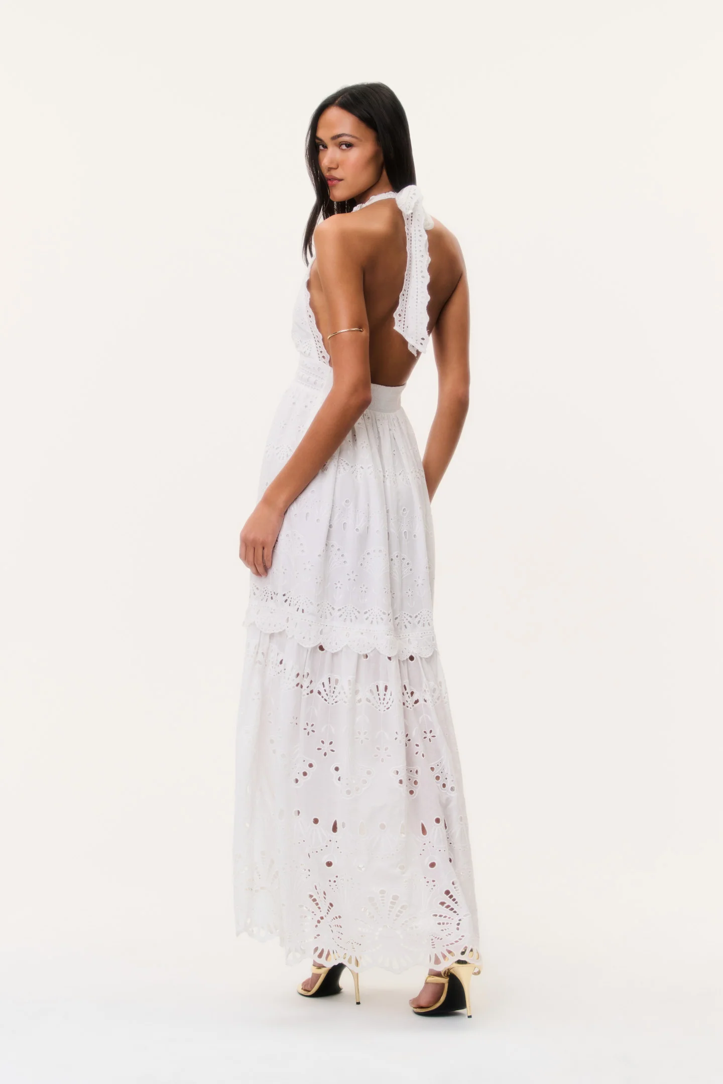 Trix Eyelet Halter Maxi Dress - Image 5