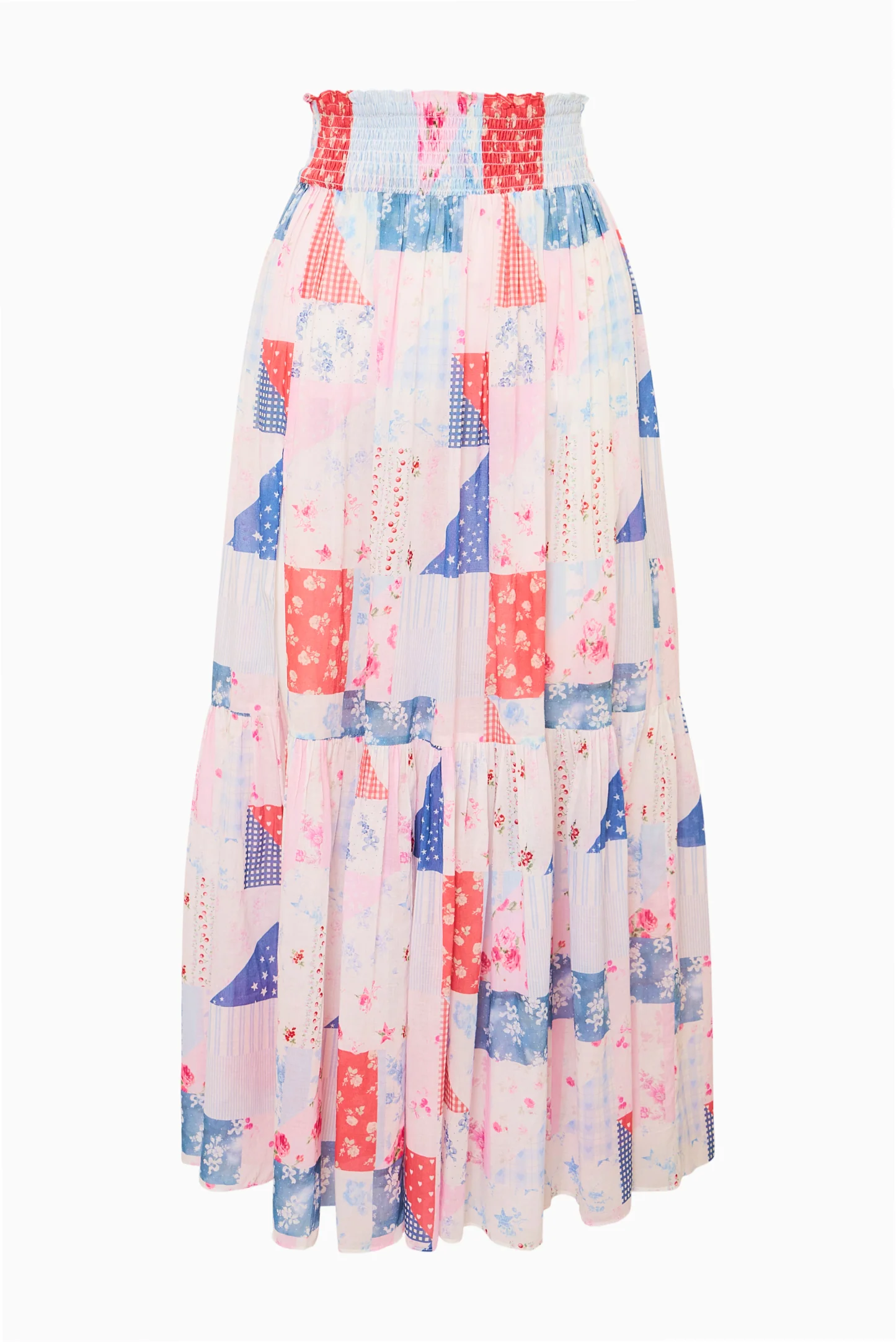 Umber Patchwork Print Maxi Skirt - Image 5