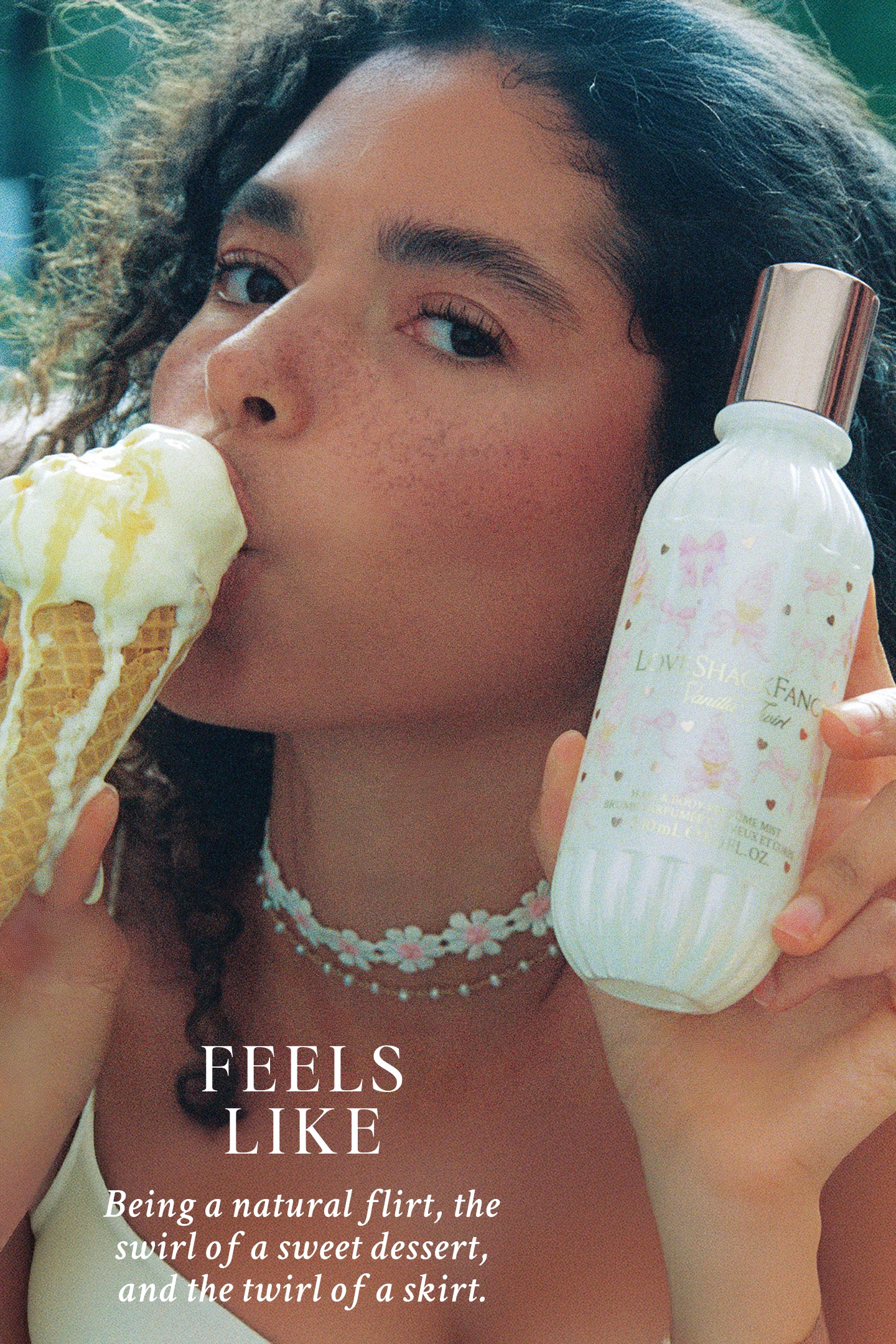 Mini Vanilla Twirl Hair & Body Perfume Mist with Vanilla Mousse and Salted Caramel - Image 4