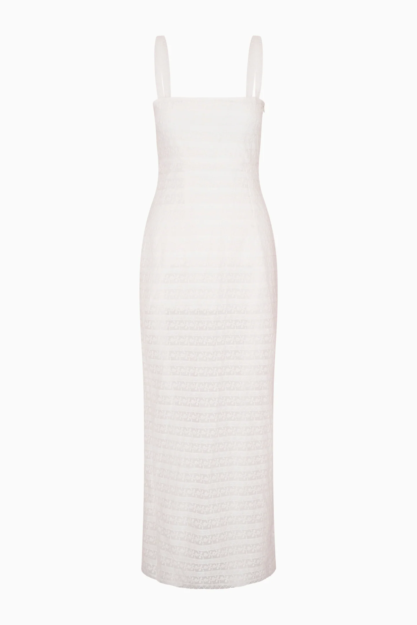 Verna Lace Stripe Midi Dress - Image 6