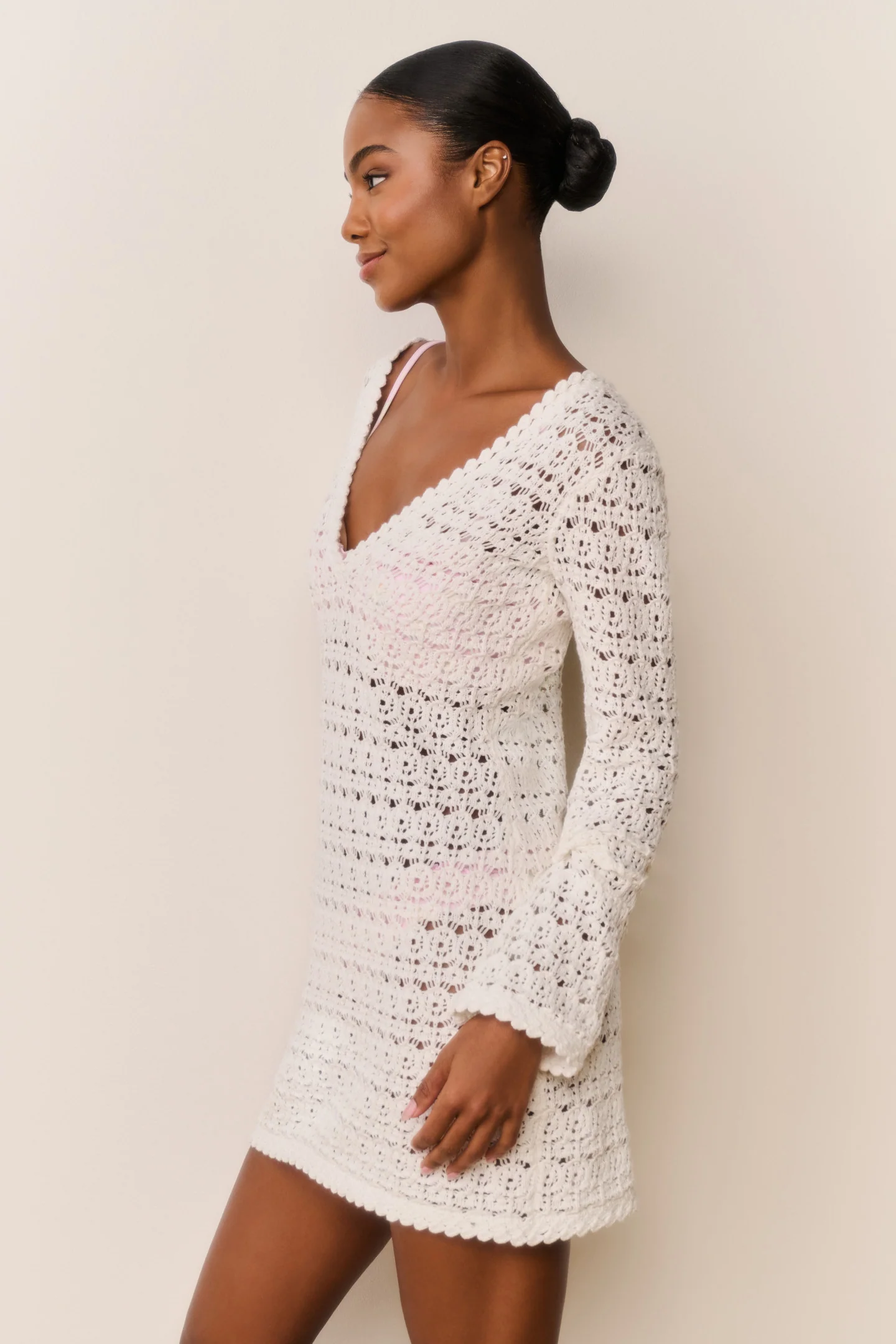 Vespa Crochet Mini Cover-Up Dress - Image 7