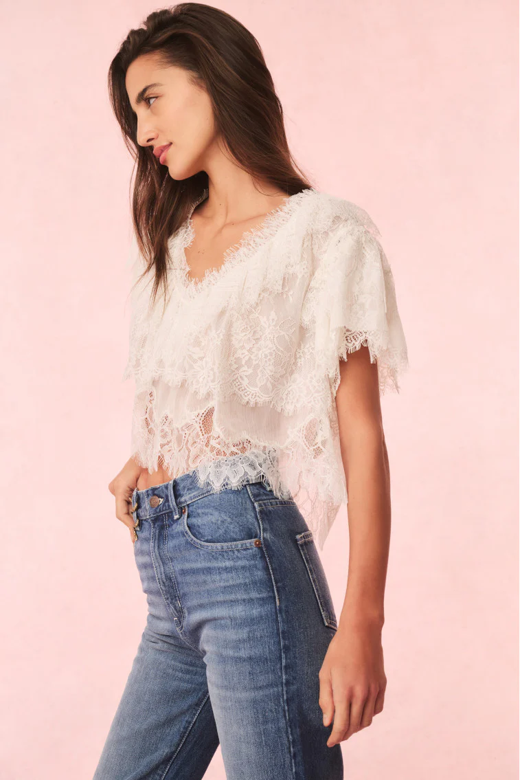 Vienne Lace Chiffon Top - Image 4
