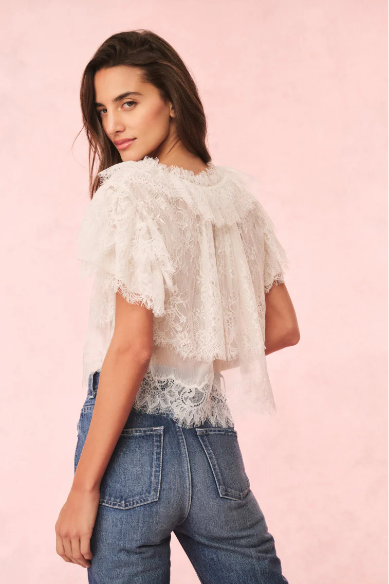 Vienne Lace Chiffon Top - Image 5