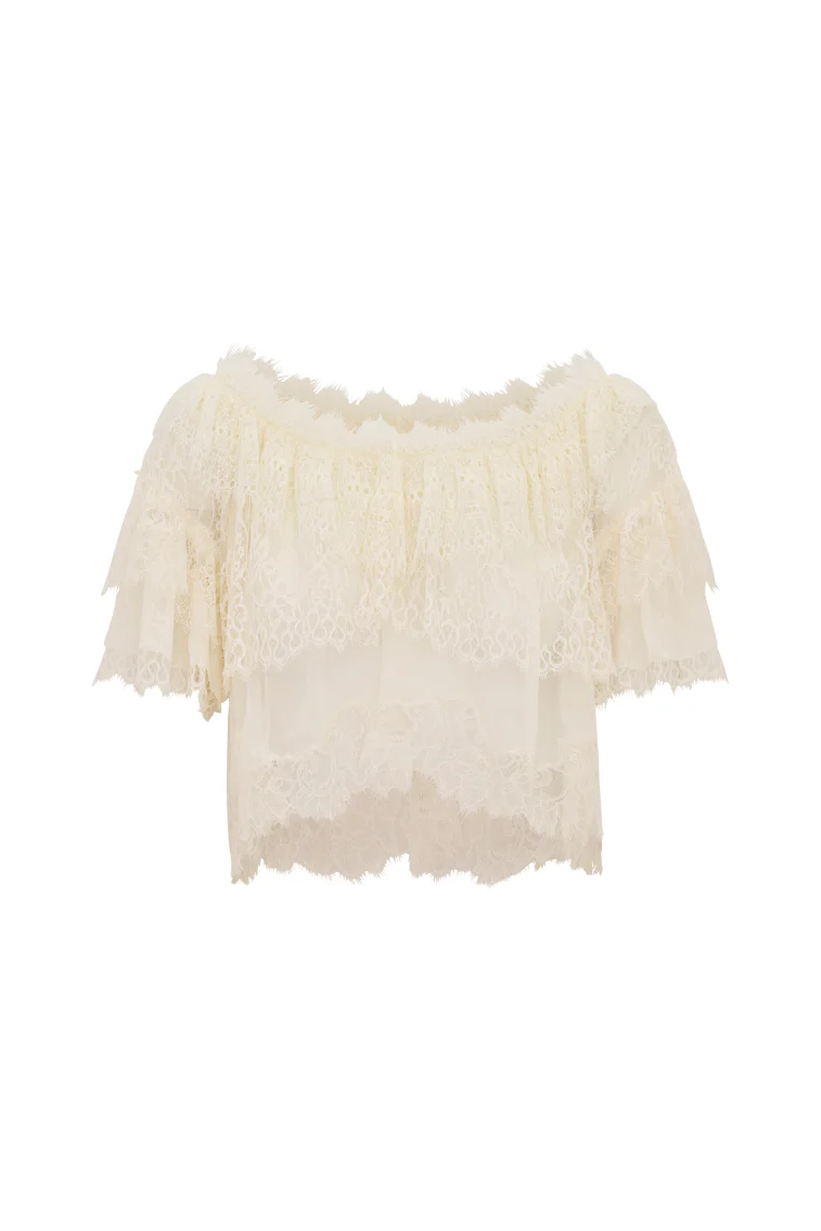 Vienne Lace Chiffon Top - Image 6