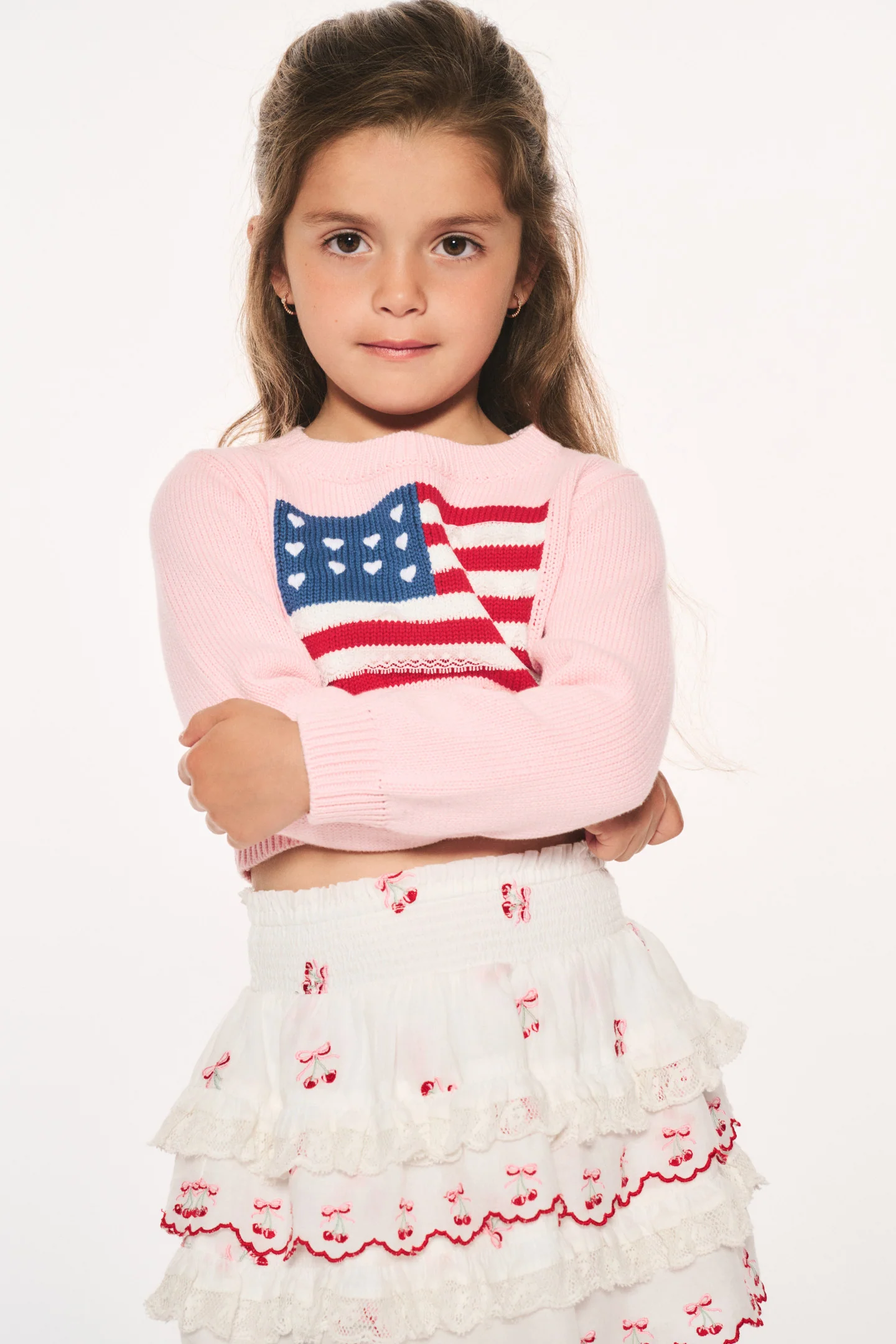 Little Girls Viennetta Heritage Flag Pullover - Image 3