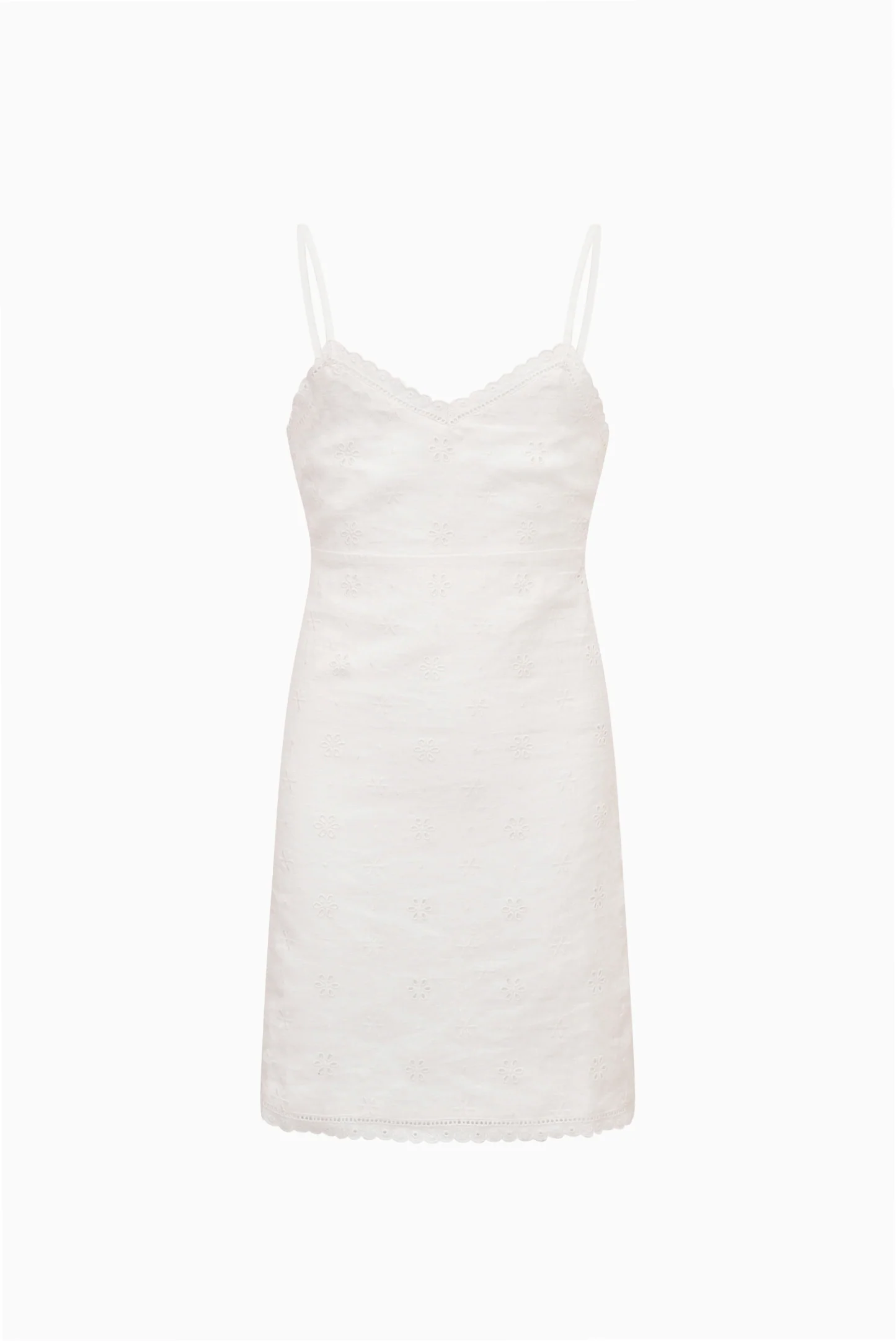 Tween Eyelet Linen Virelai Dress - Image 5