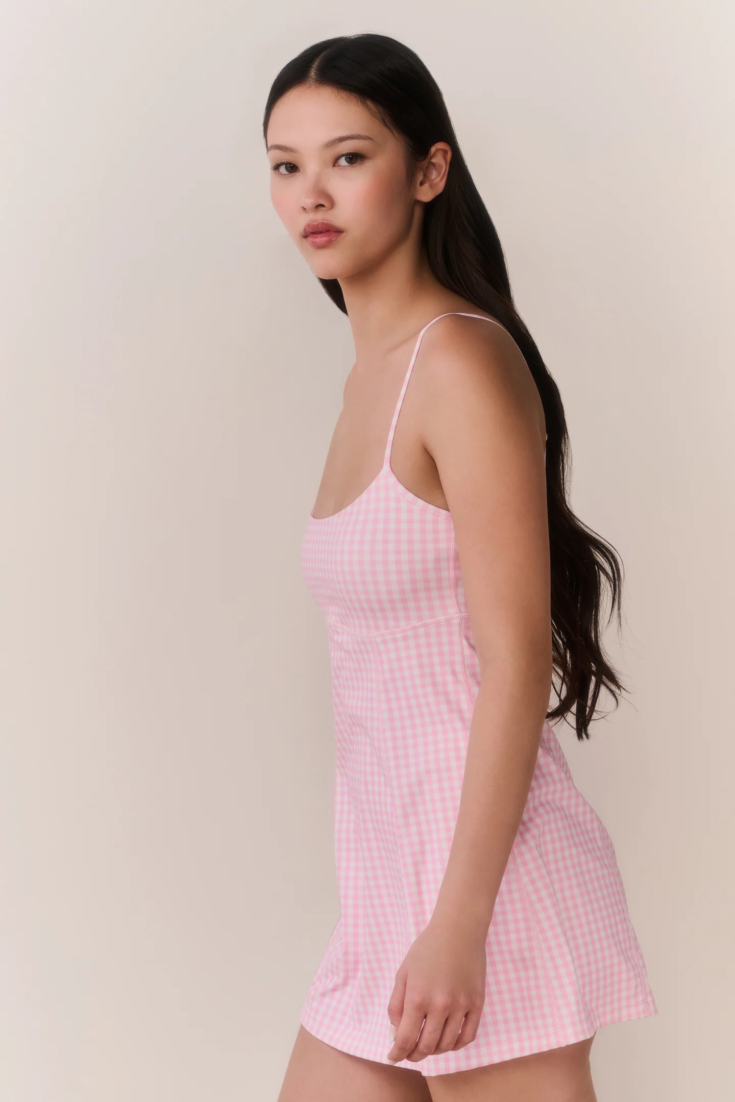 Vivianna Gingham Print Active Dress - Image 4