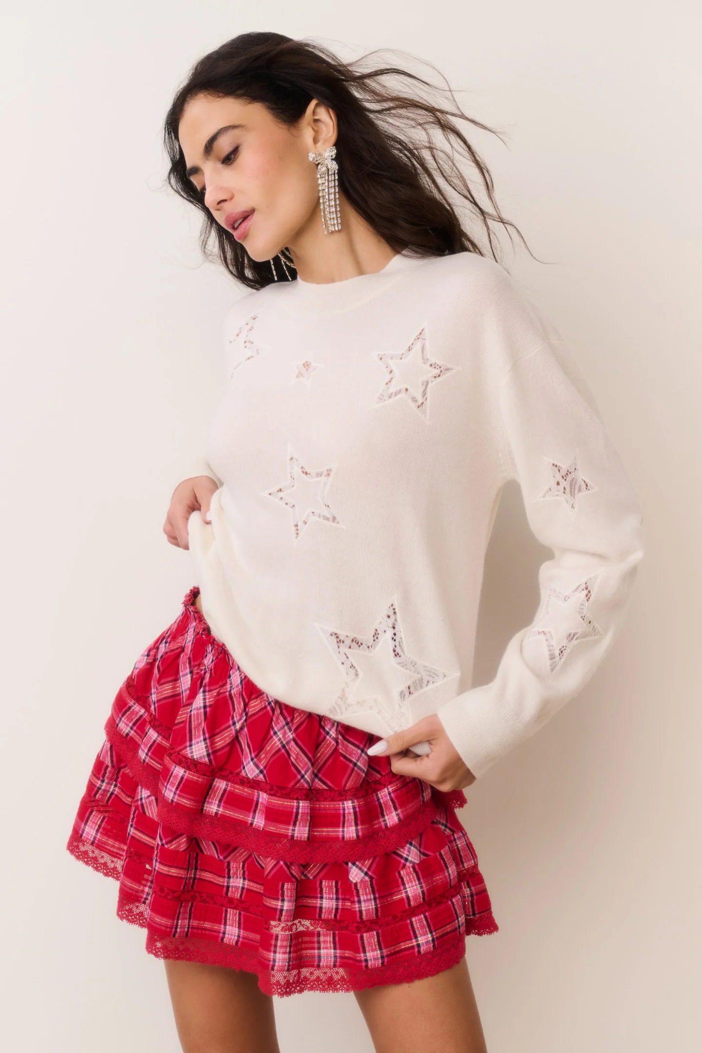 Westcott Wool-Cashmere Lace Star Pullover - Image 2