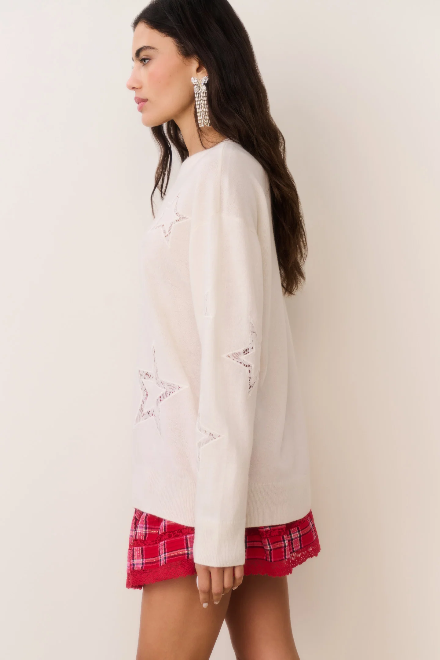 Westcott Wool-Cashmere Lace Star Pullover - Image 3