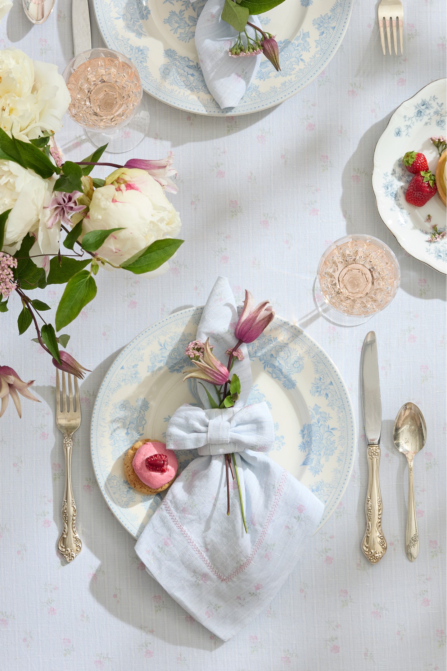 Yarn Dye Printed Bow Napkin Rings - Set of 4 - Image 3