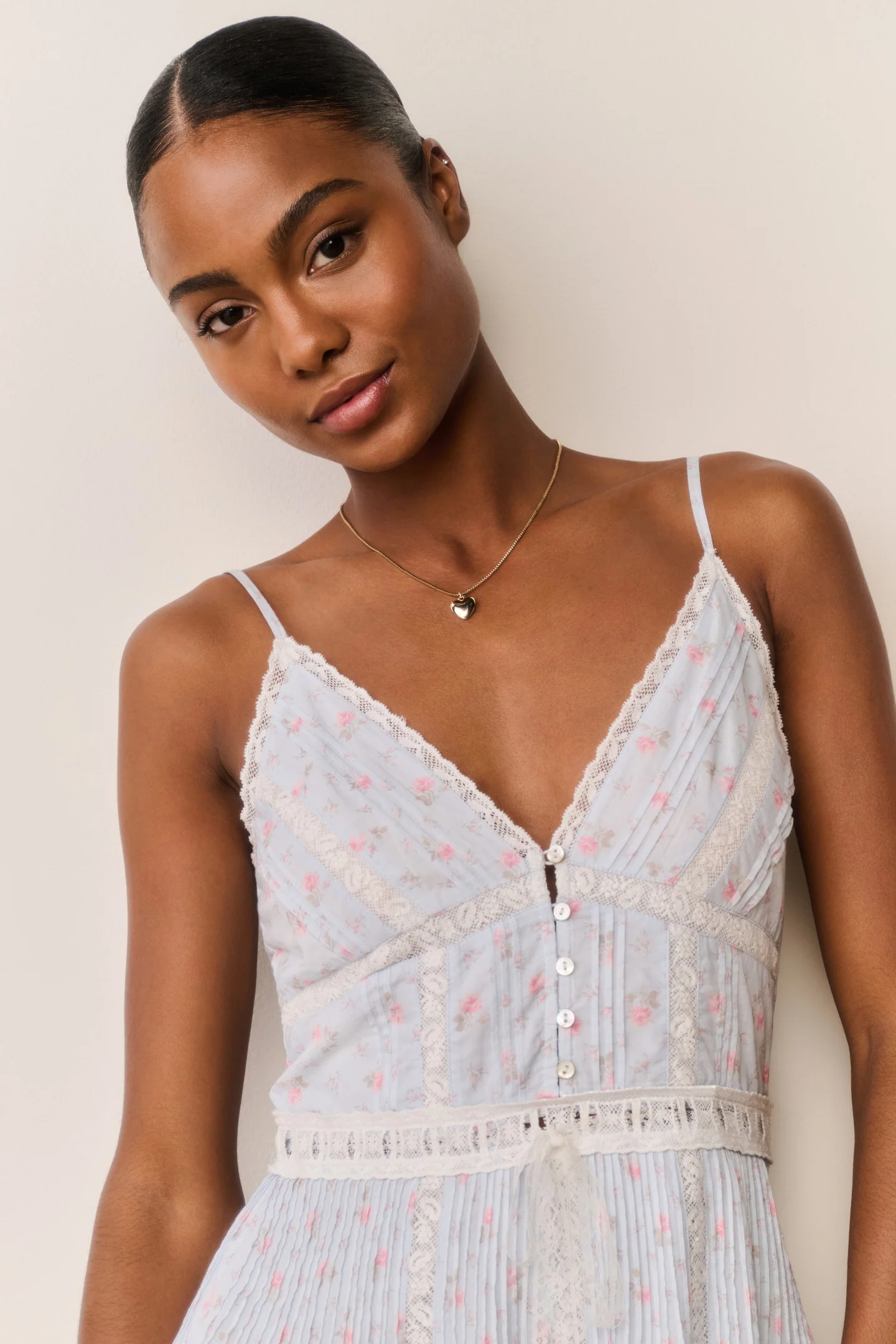 Zirelle Floral Cotton Lace-Trimmed Mini Dress - Image 3
